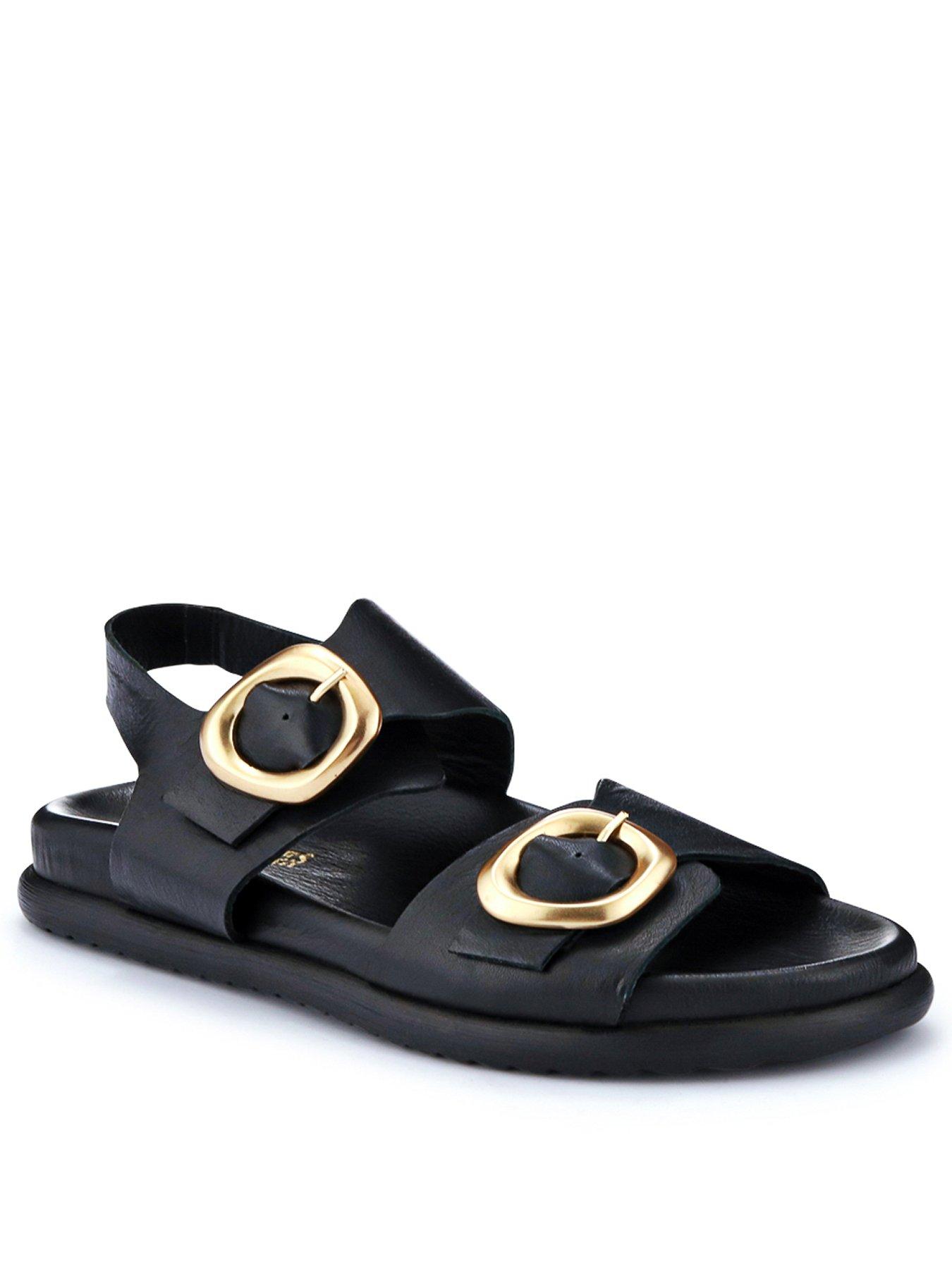 Image 2 of 5 of Jones Bootmaker Juneau Buckle Ankle Strap Sandal - Black