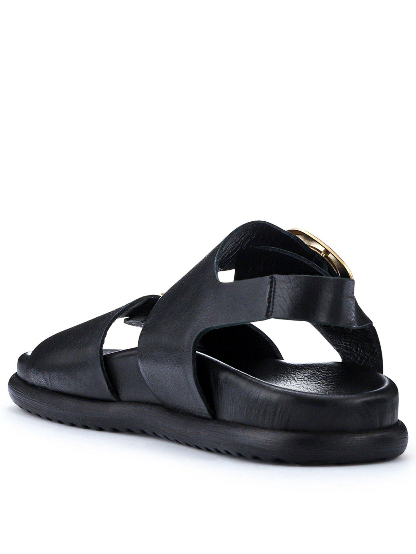 Image 3 of 5 of Jones Bootmaker Juneau Buckle Ankle Strap Sandal - Black