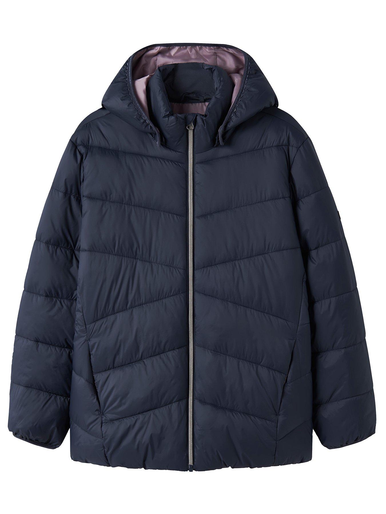 Name It Girls Marble Padded Jacket - Navy