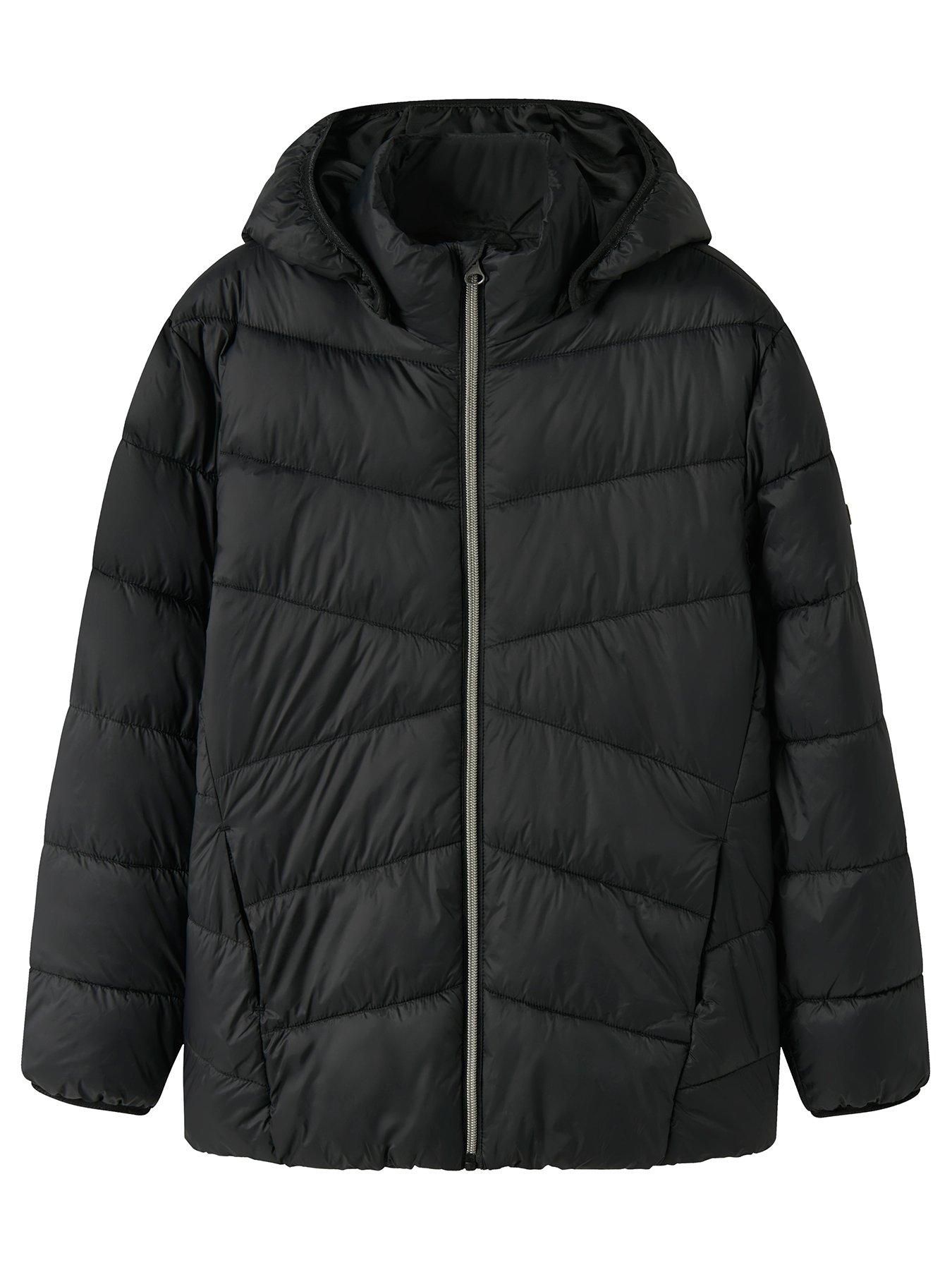 Name It Unisex Kids Marble Padded Jacket - Black