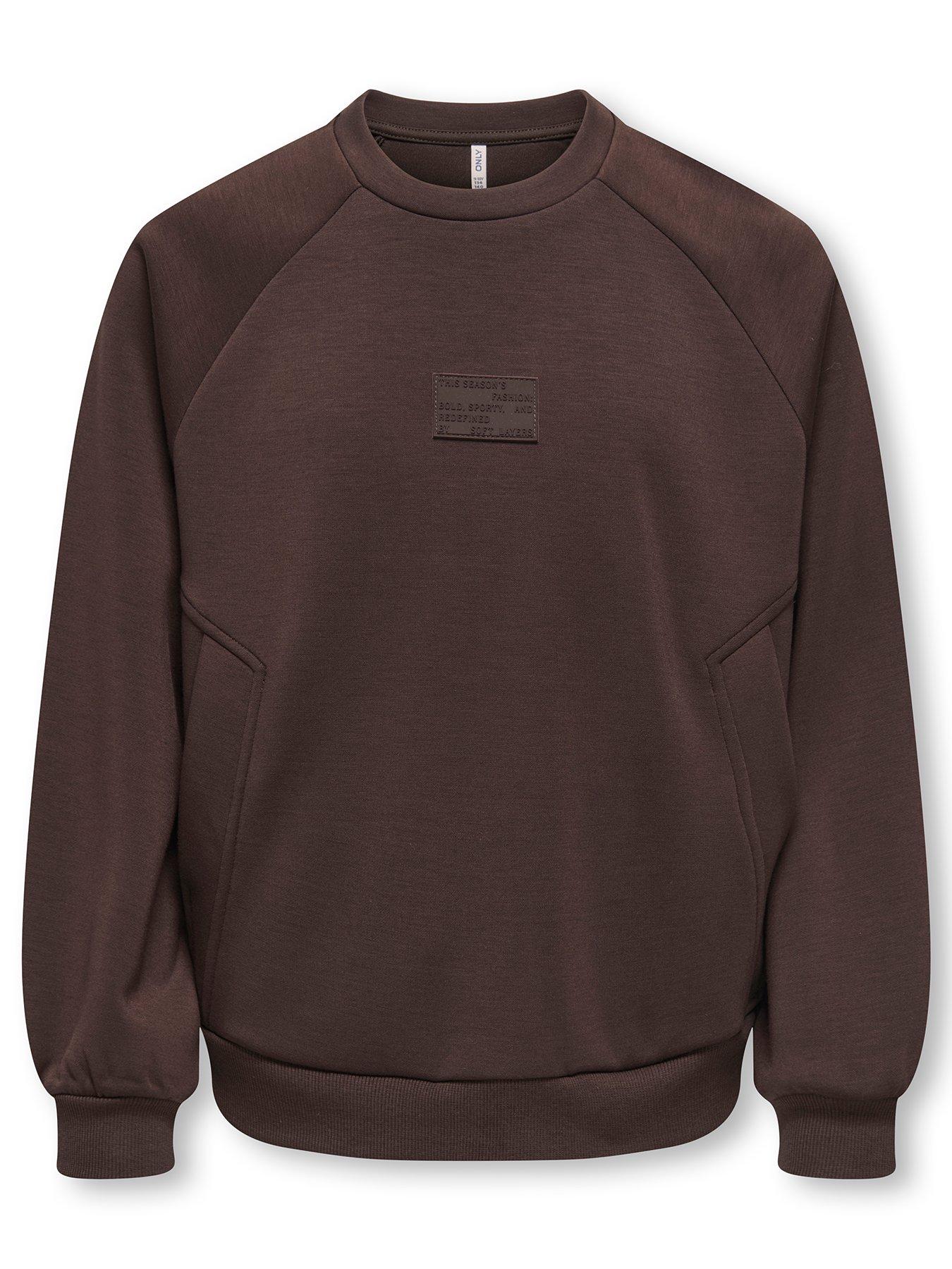 Image 1 of 3 of Only Kids Girls Soft Handle Co-Ord Sweatshirt - Brown
