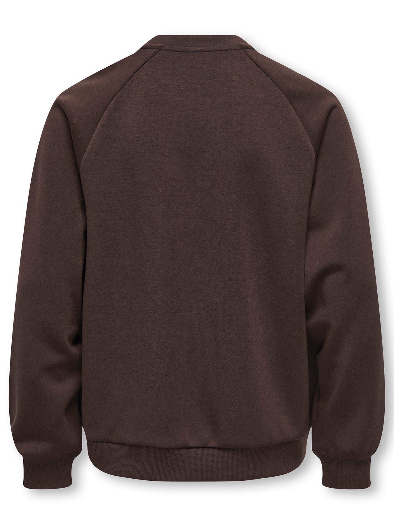Image 2 of 3 of Only Kids Girls Soft Handle Co-Ord Sweatshirt - Brown