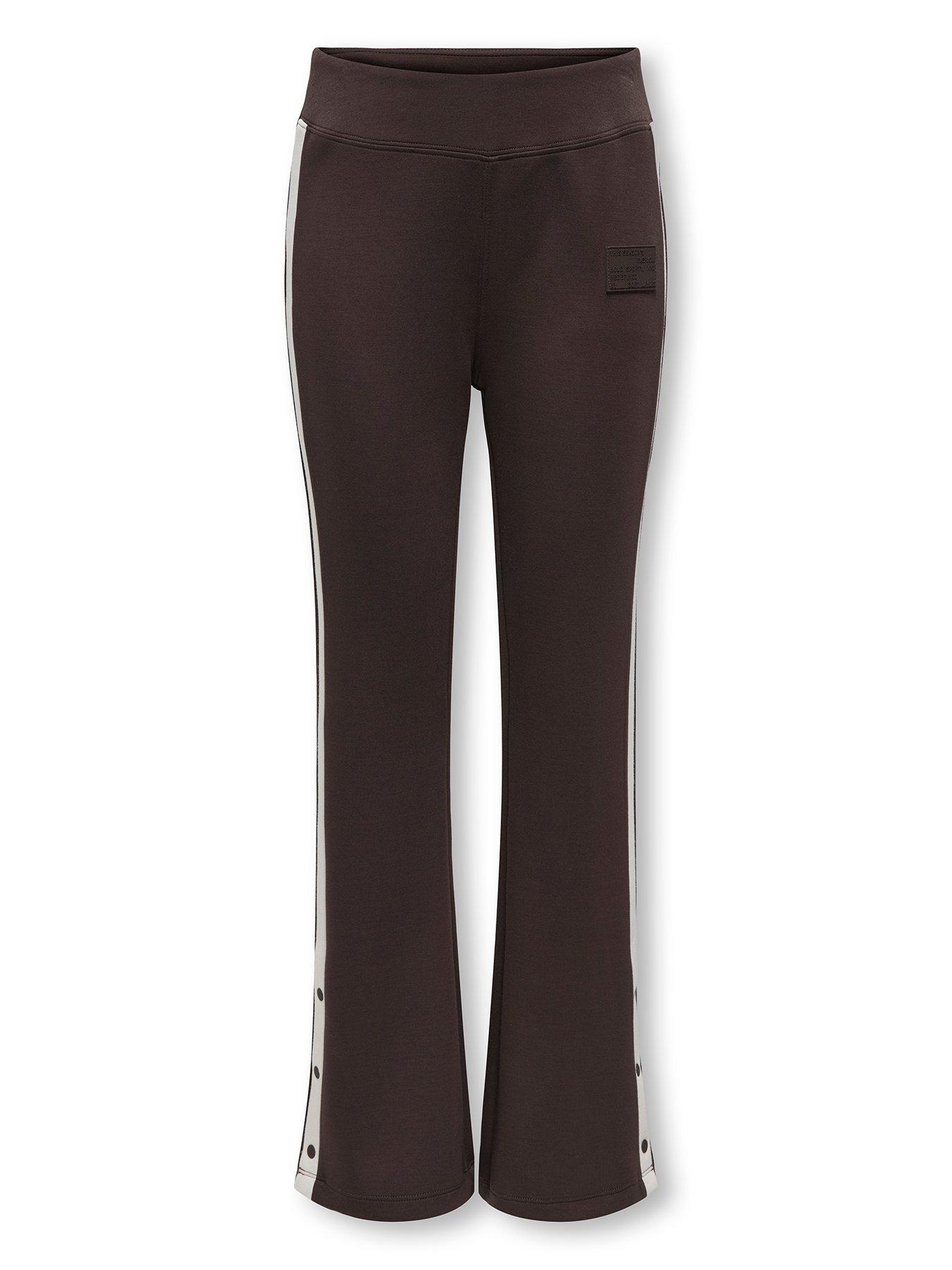 Image 1 of 4 of Only Kids Girls Soft Handle Co-Ord Stripe Sweat Pants - Brown