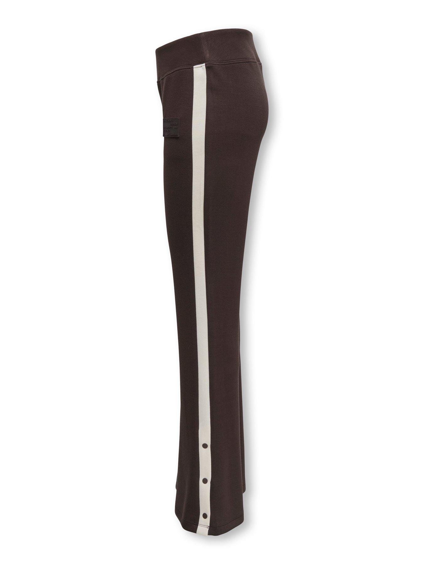 Image 3 of 4 of Only Kids Girls Soft Handle Co-Ord Stripe Sweat Pants - Brown