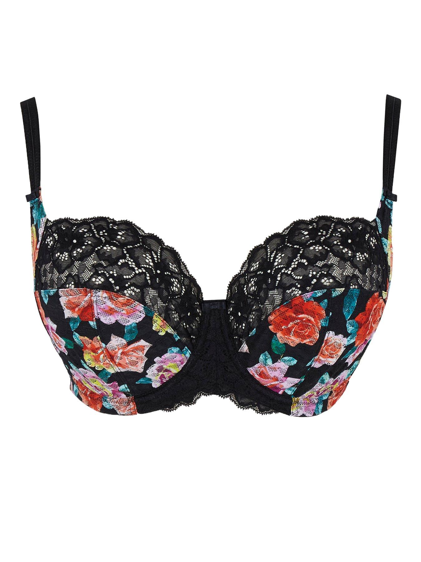 Image 6 of 6 of Panache Panache Envy Full Cup Black Rose Underwired Bra (second Sizes) - Black Rose