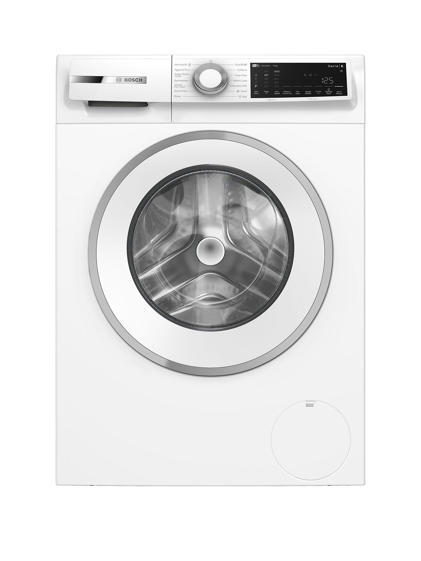 Bosch Wgj25400Gb Series 6, Washing Machine, 10 Kg, Rpm 1400 Rpm A Rated, Iron Assist And Super Quick 30 In White