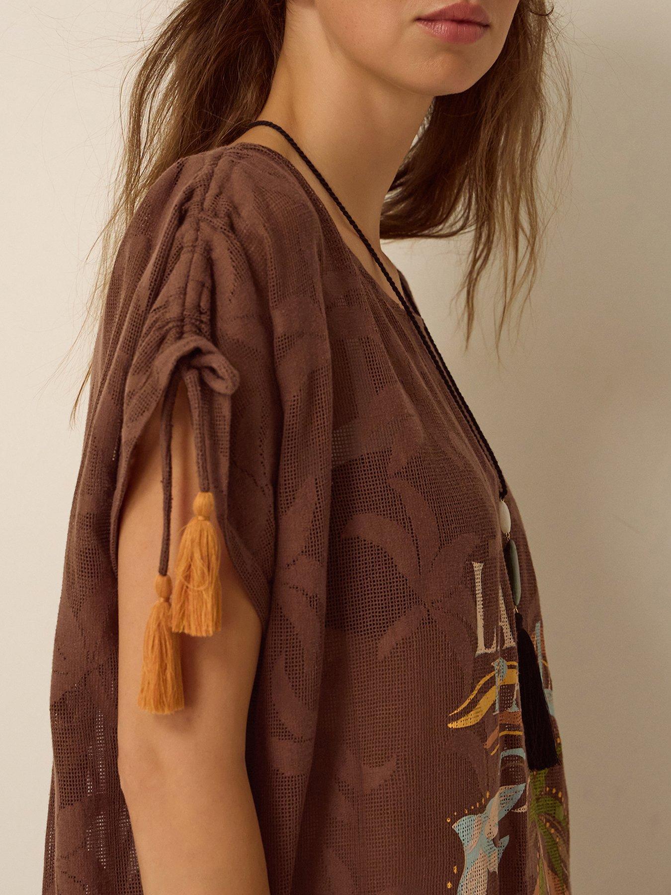 Image 5 of 6 of Monsoon Palma Jaquard Kaftan