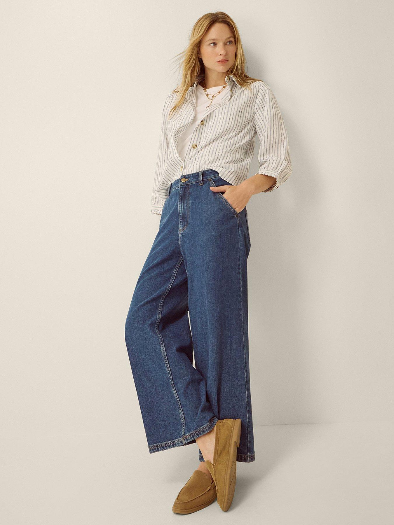 Image 1 of 5 of Monsoon Jojo Wide Leg Jean - Blue