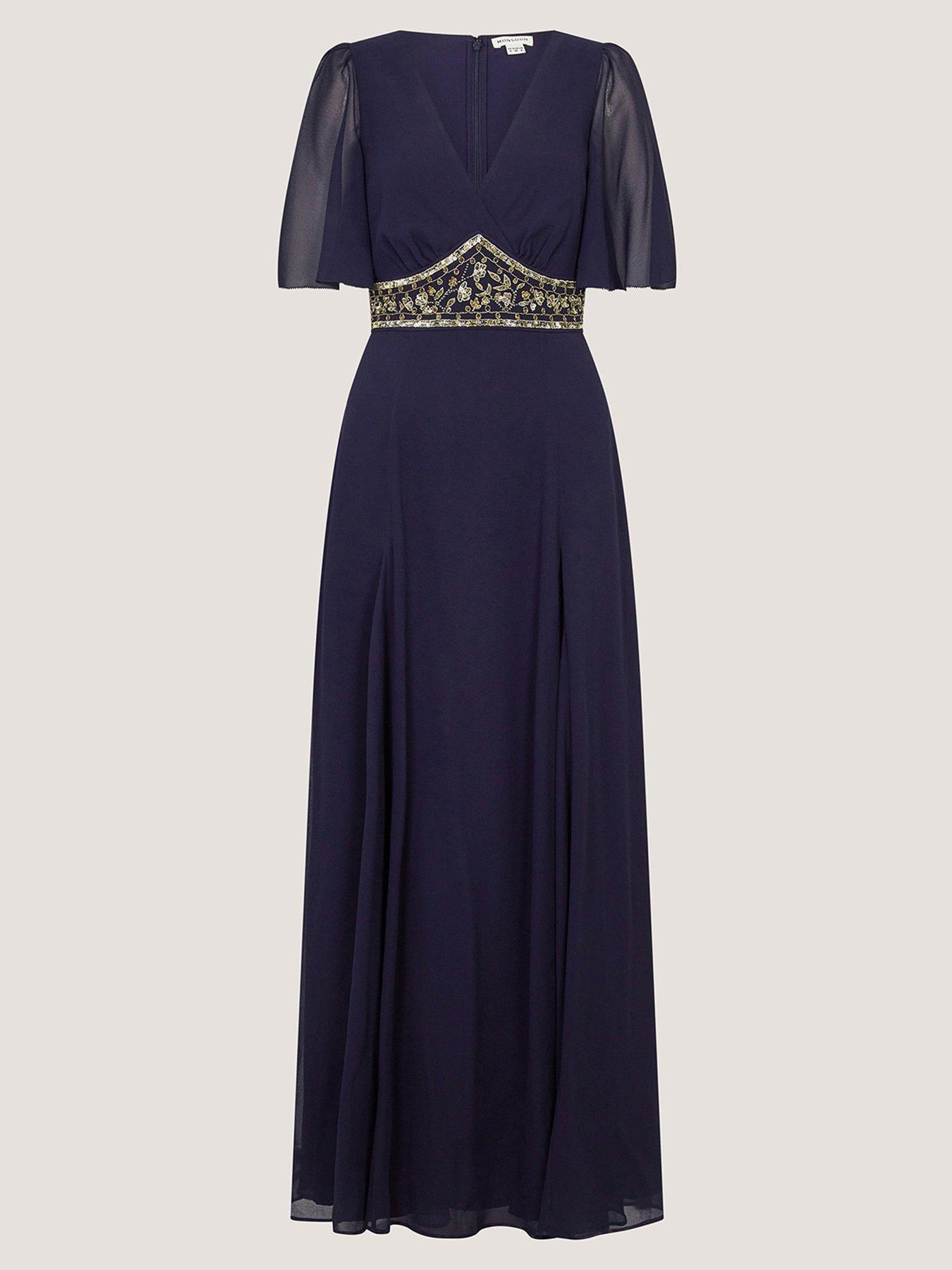 Image 5 of 5 of Monsoon Sienna Emb Dress - Blue