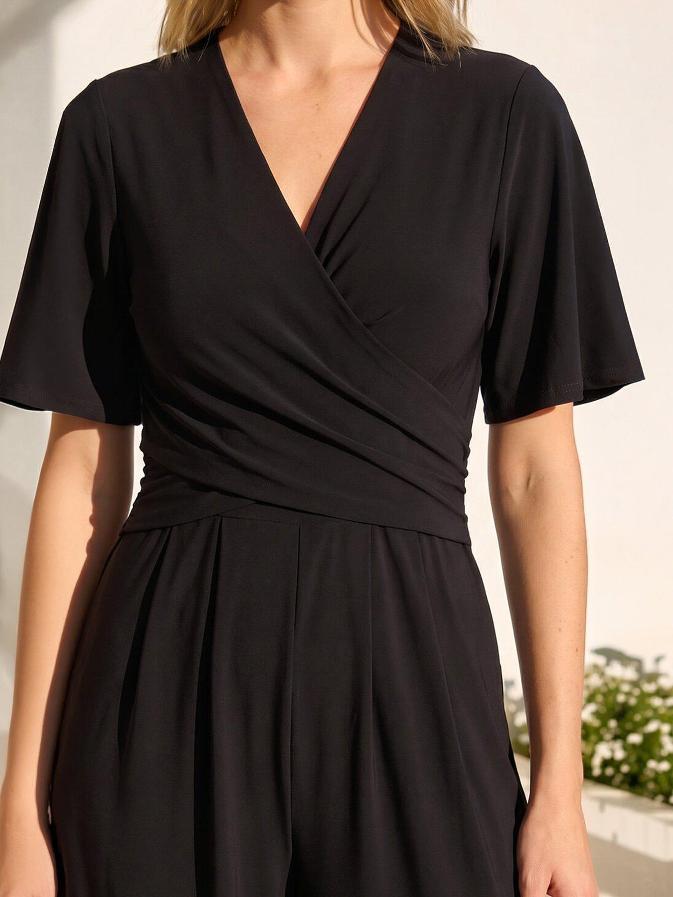 Image 4 of 4 of Roman Wrap Front Stretch Jumpsuit