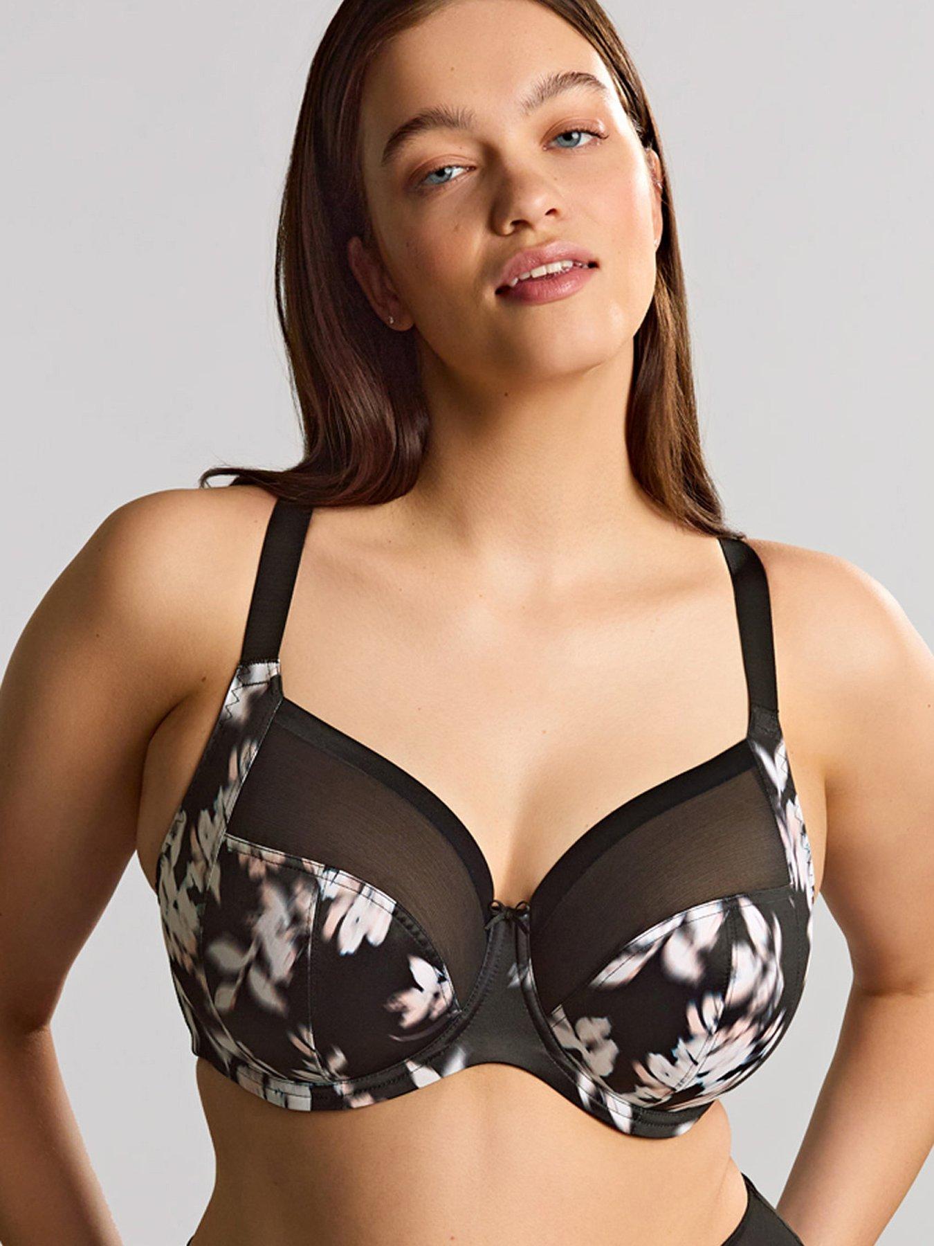 Sculptresse by Panache Sculptresse Bliss Full Cup Black/floral Underwired Bra (second Sizes) - Black/flora
