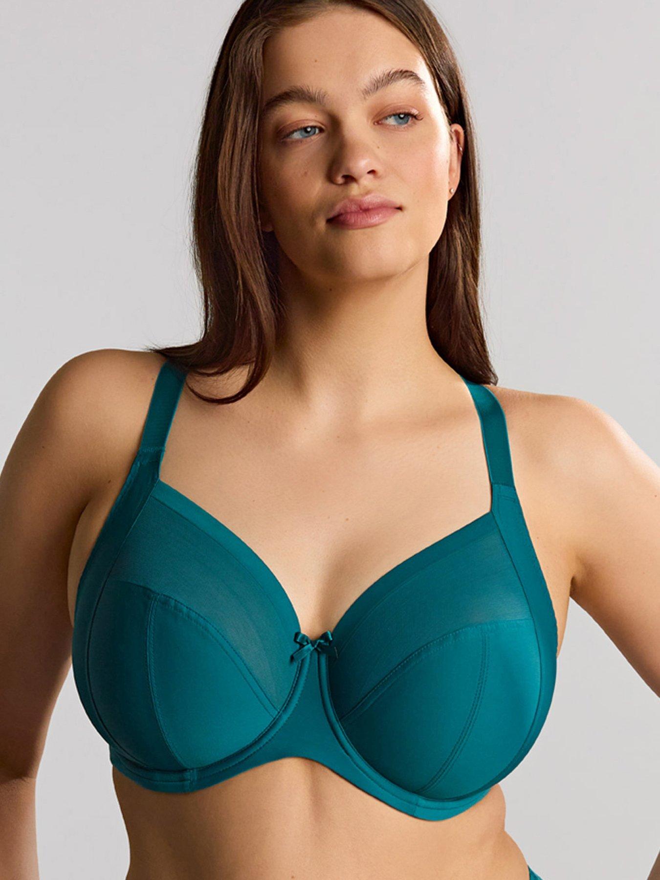 Image 1 of 6 of Sculptresse by Panache Womens Sculptresse Bliss Full Cup Underwired Support Bra - Green