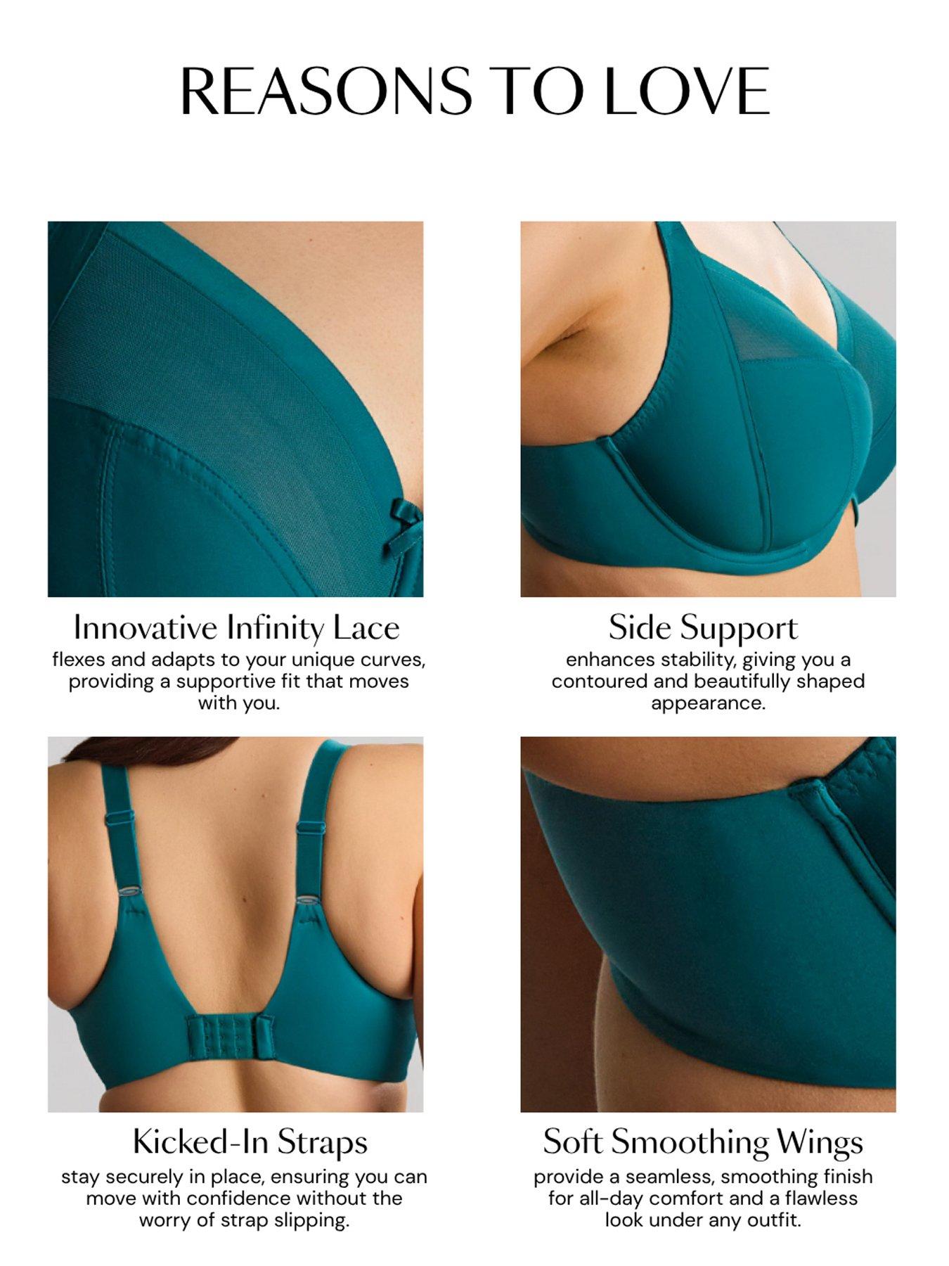 Image 6 of 6 of Sculptresse by Panache Womens Sculptresse Bliss Full Cup Underwired Support Bra - Green