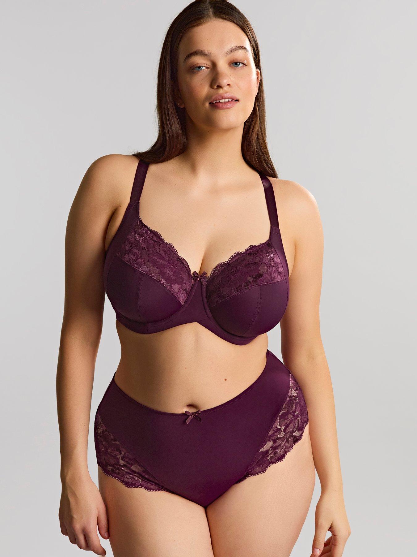 Image 3 of 6 of Sculptresse by Panache Sculptresse Amara Full Cup Plum Underwired Bra - Plum