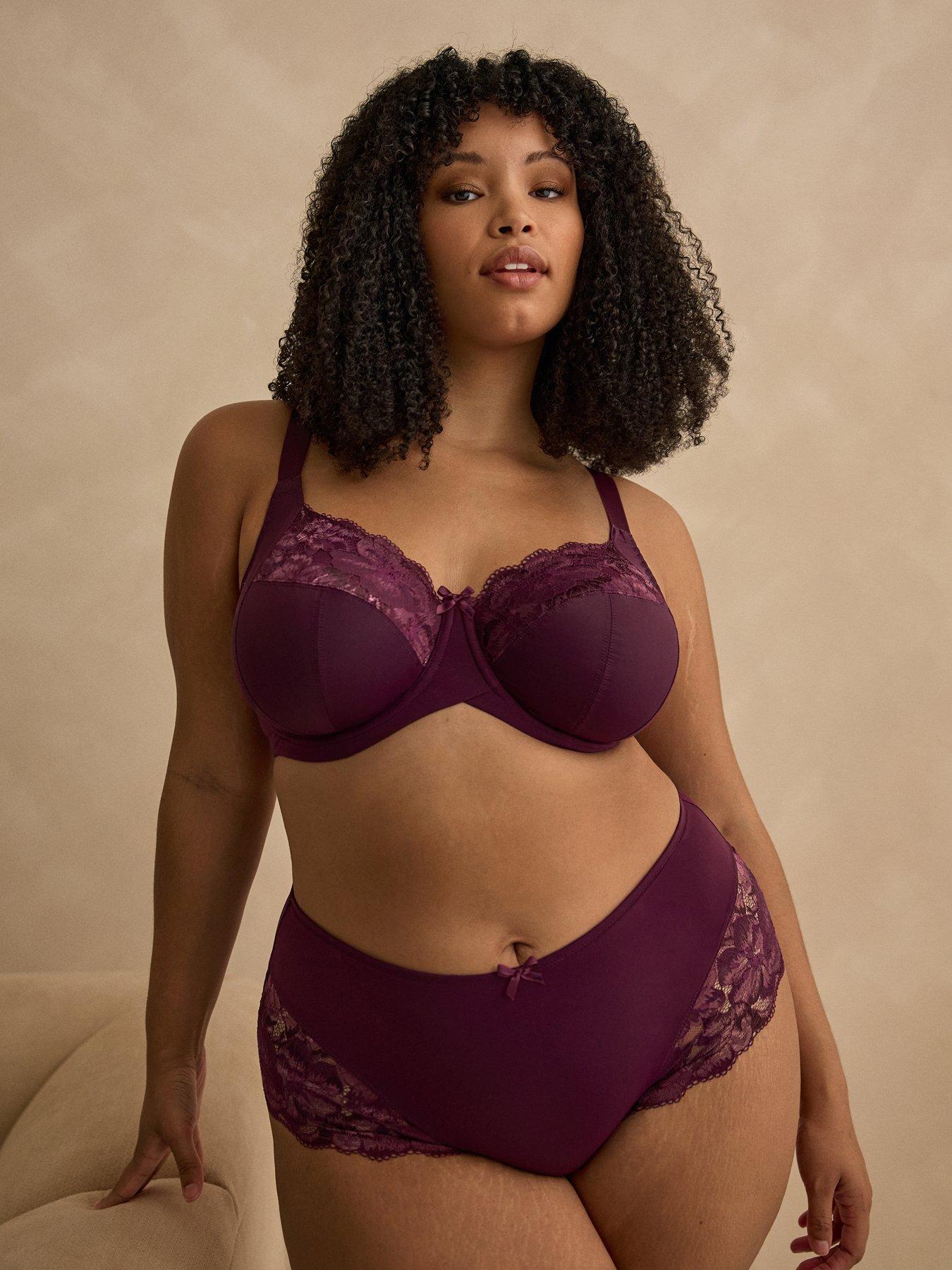 Image 4 of 6 of Sculptresse by Panache Sculptresse Amara Full Cup Plum Underwired Bra - Plum