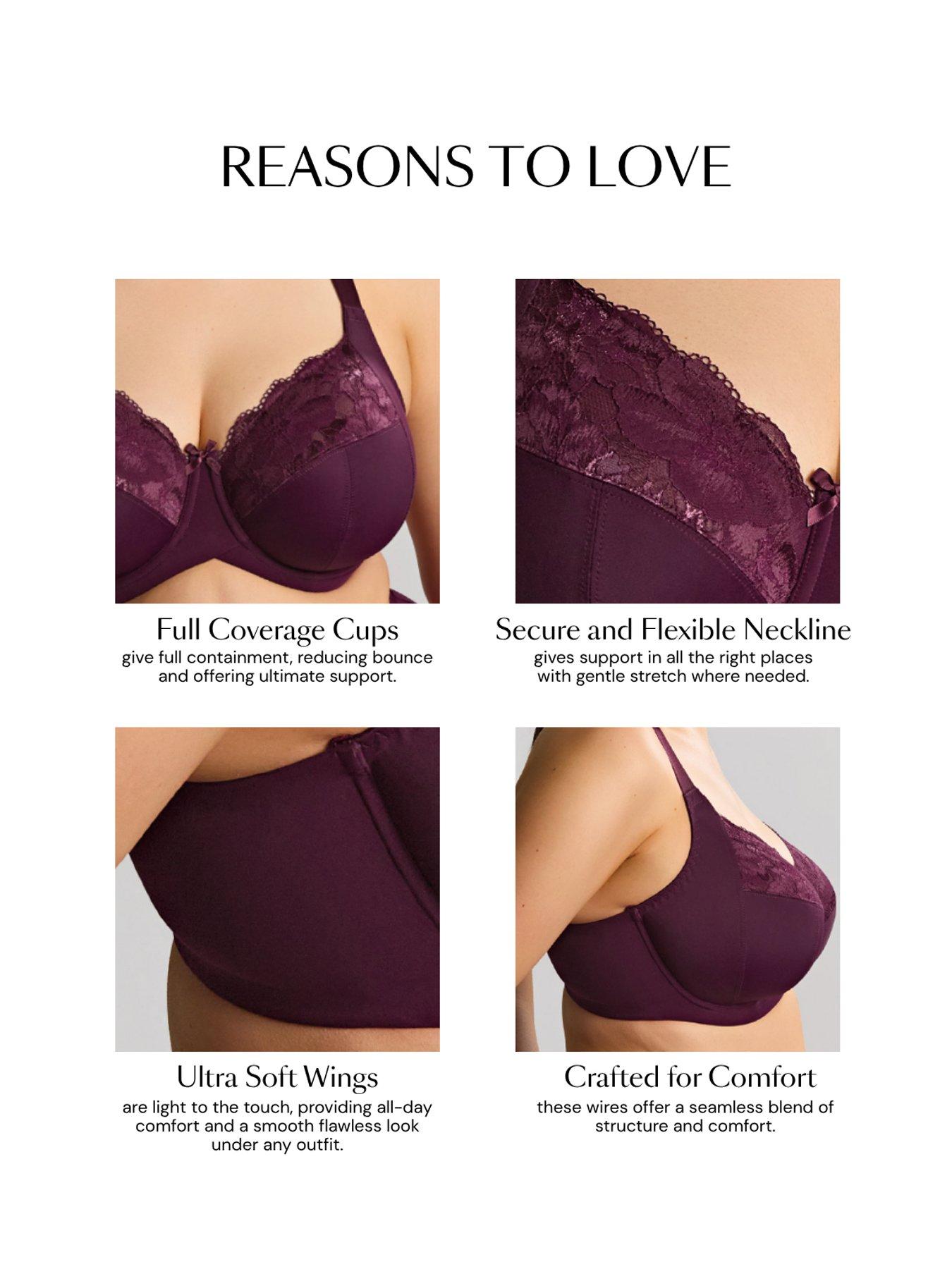 Image 6 of 6 of Sculptresse by Panache Sculptresse Amara Full Cup Plum Underwired Bra - Plum