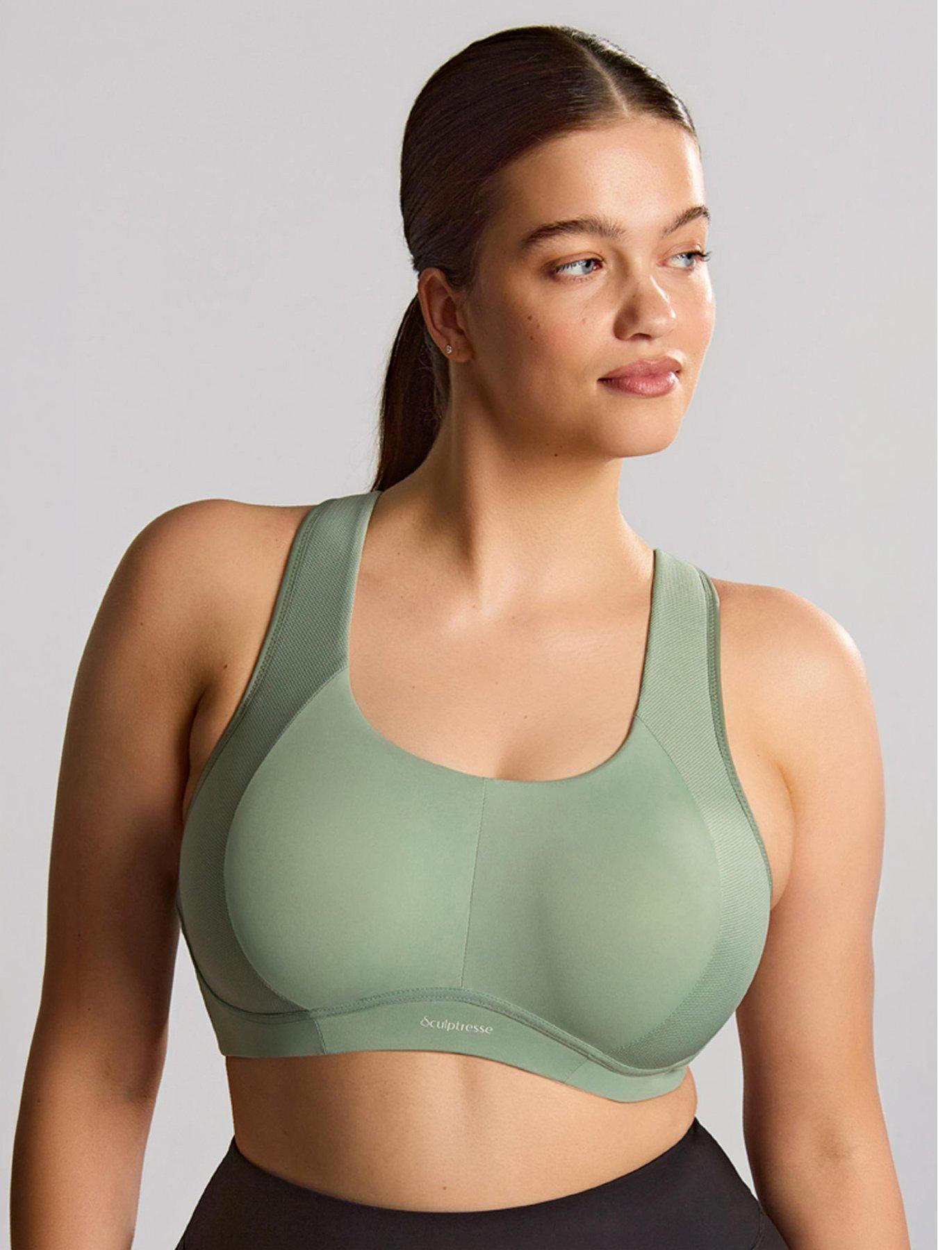 Sculptresse by Panache Sculptresse  Thrive Non Padded Pale Green Underwired High Impact Sports Bra - Pale Green