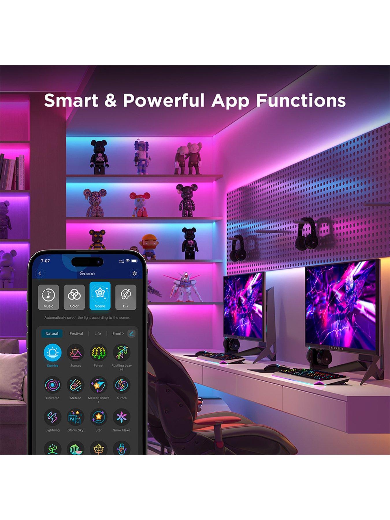 Image 3 of 7 of Govee Govee 10M Multi Colour Wi-Fi + Universal Bluetooth Led Strip Lights With Protective Coating
