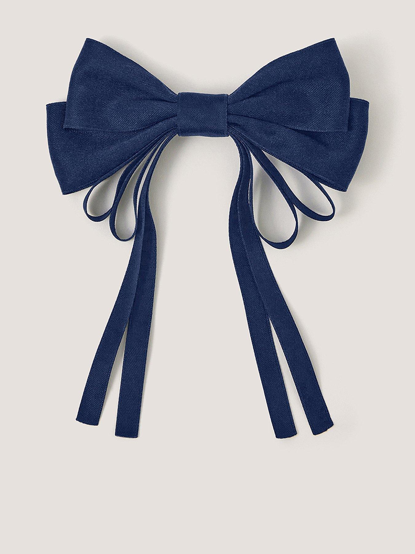 Monsoon Girls School Loop Bow Hair Clip - Navy