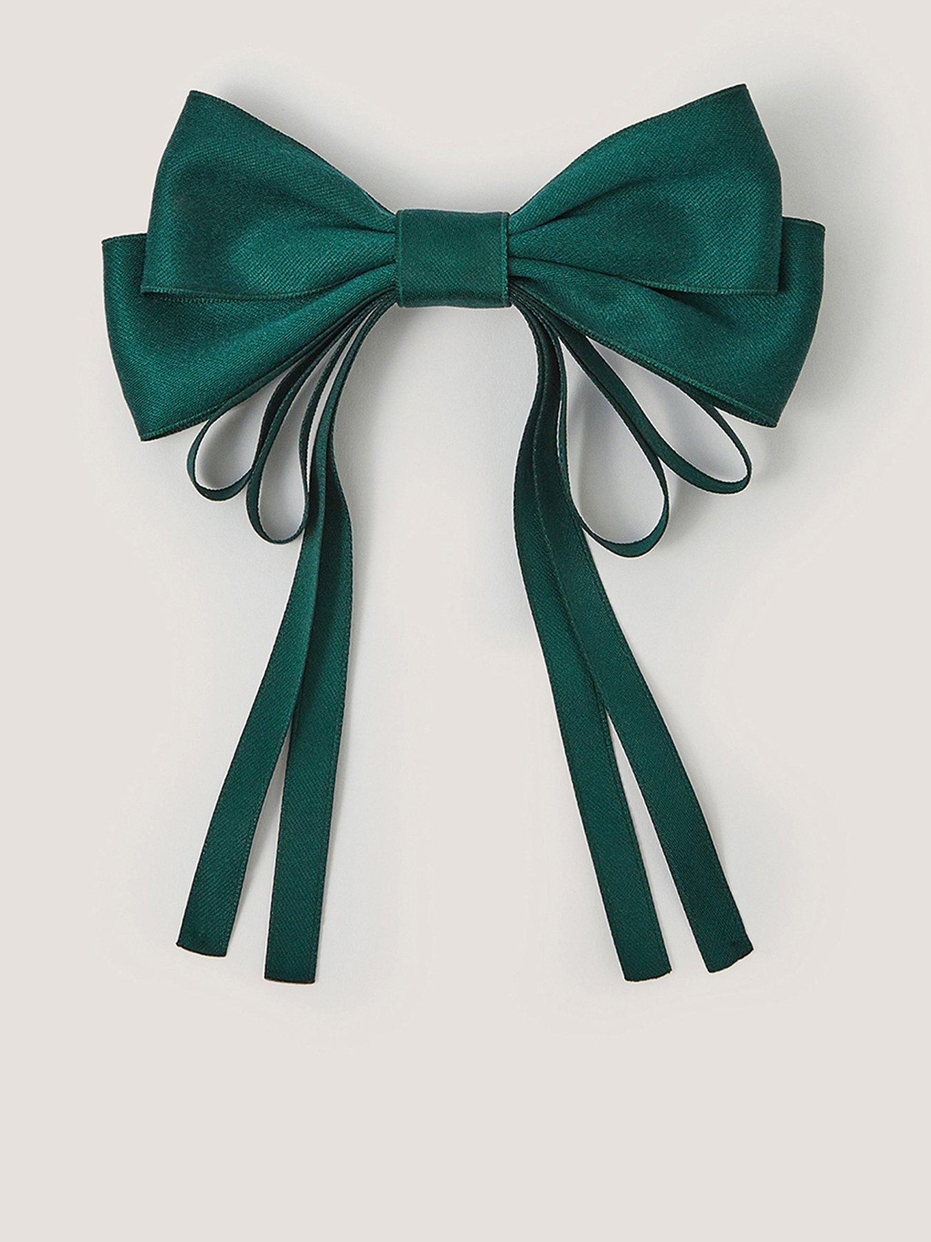 Monsoon Girls School Loop Bow Hair Clip - Green