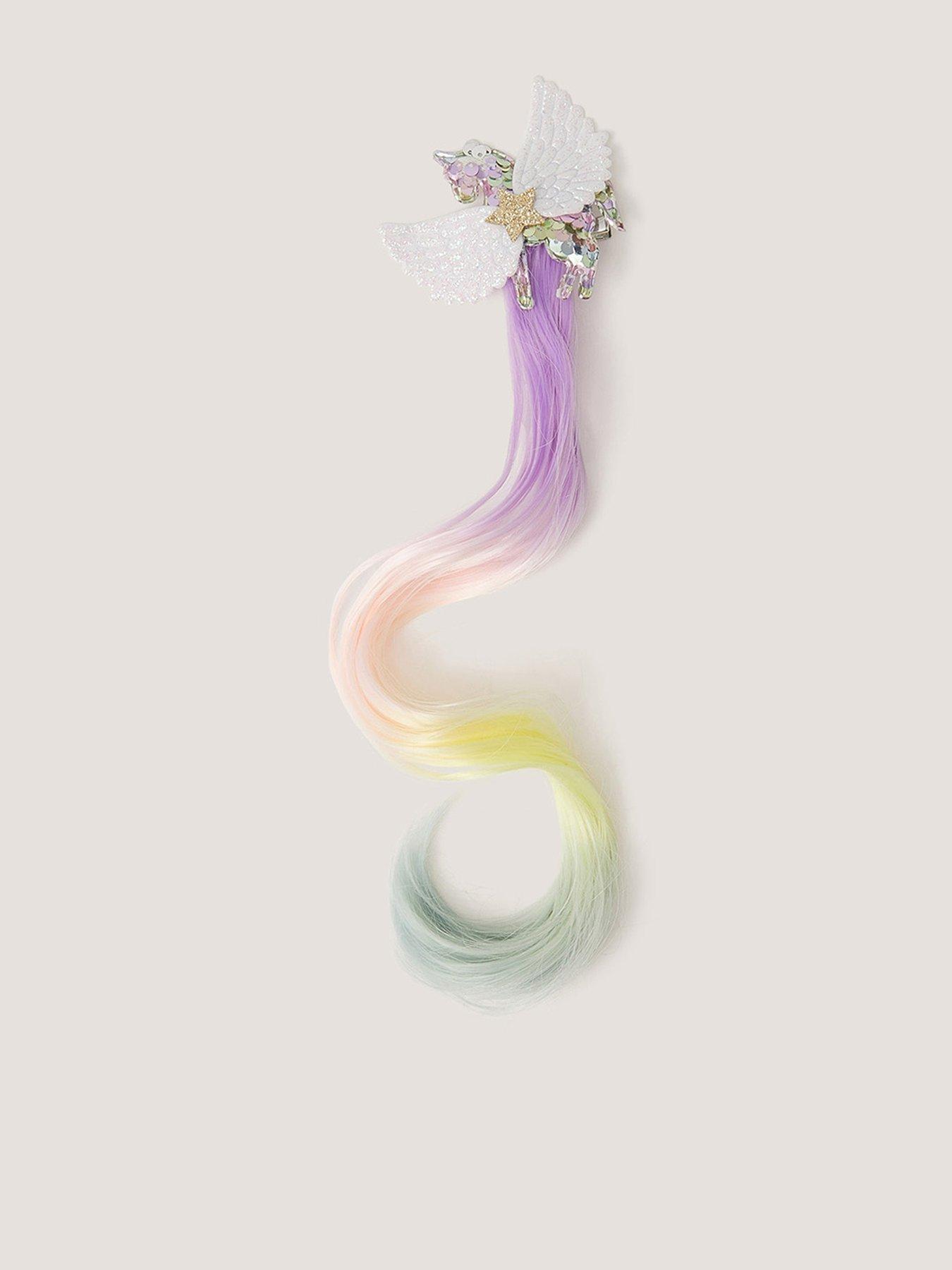 Monsoon Girls Winged Unicorn Faux Hair Clip - Multi