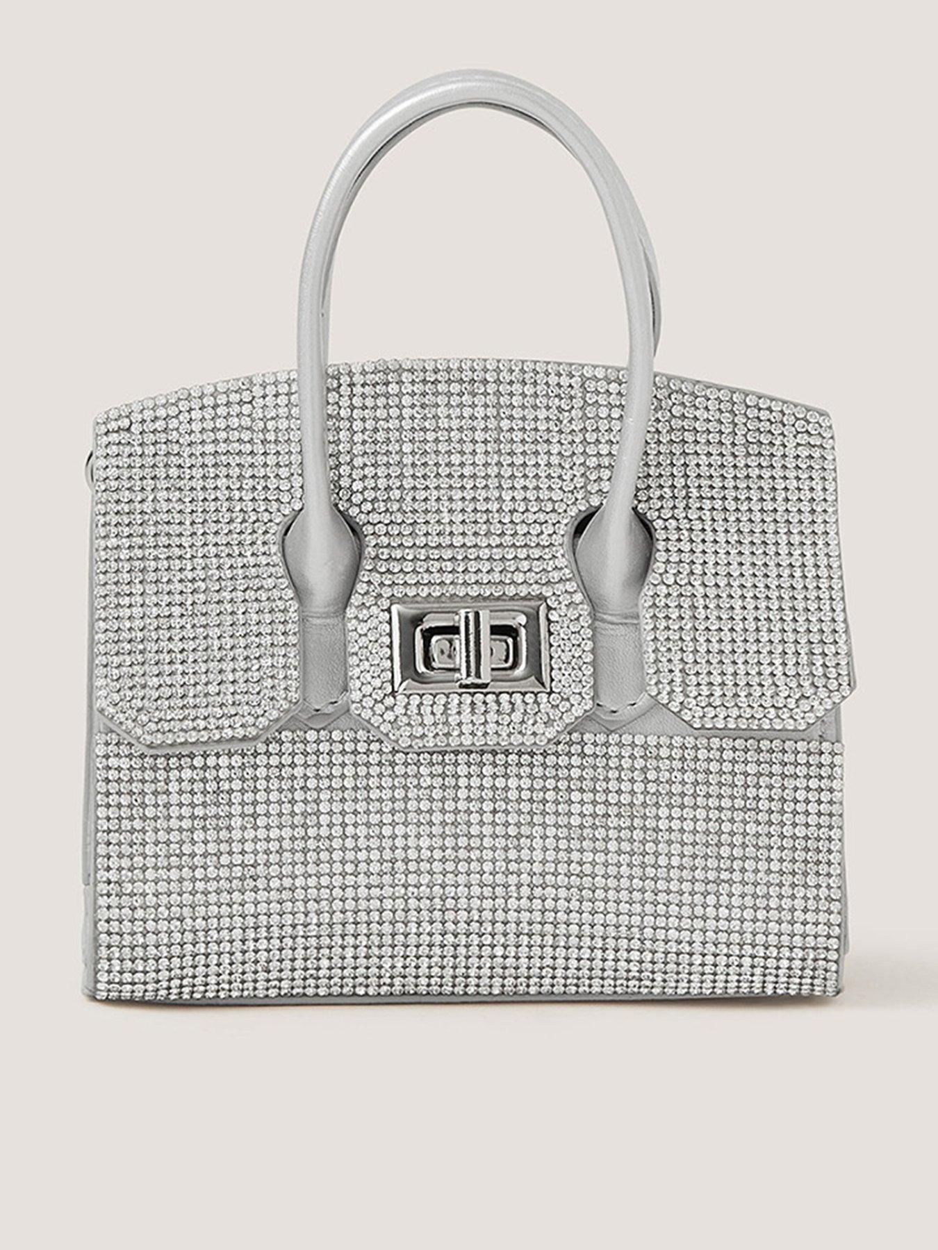 Image 1 of 4 of Monsoon Girls Dazzle Clara Bag - Silver