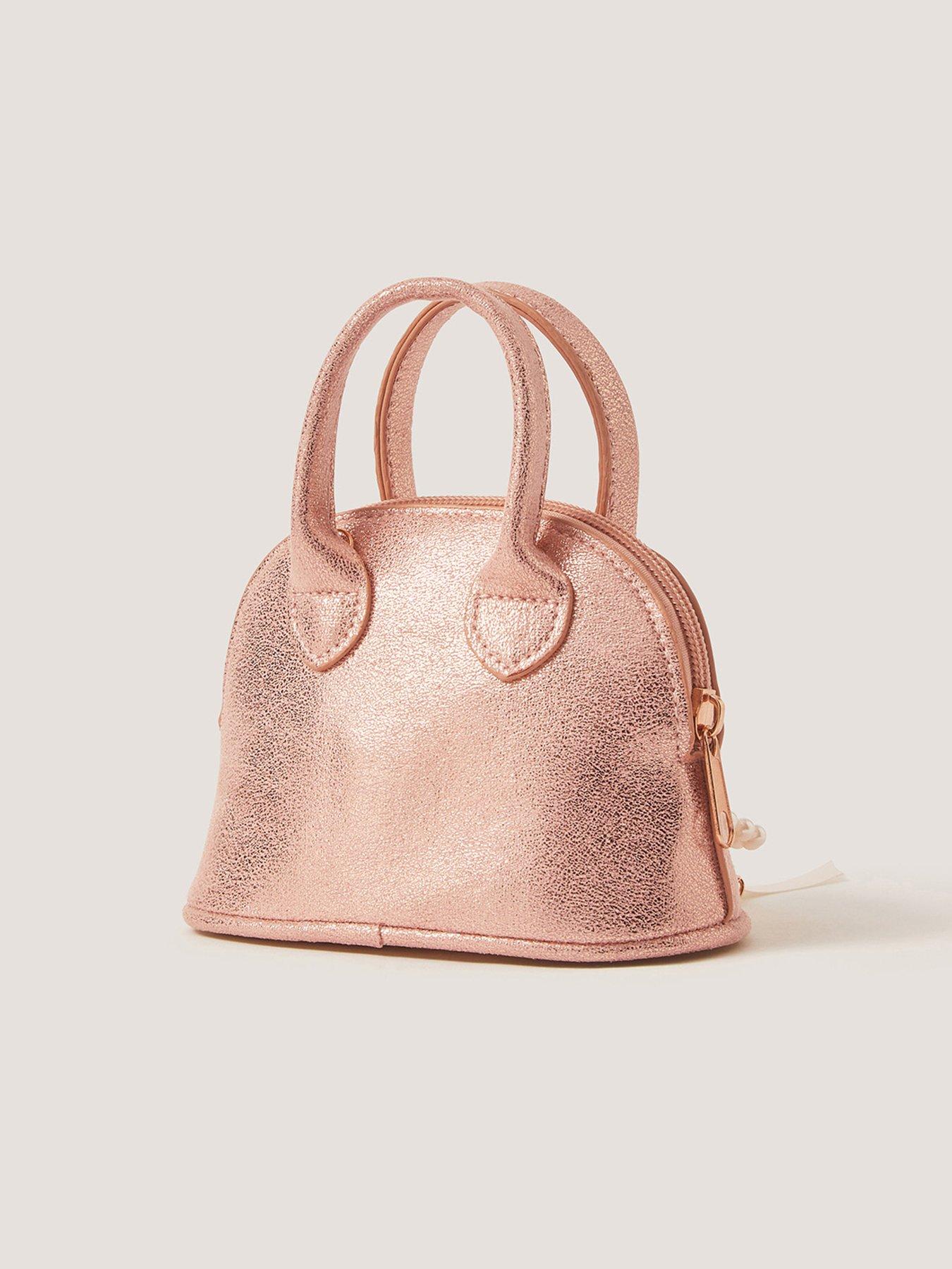 Image 2 of 3 of Monsoon Girls Pearl Charm Amelia Bag - Rose Gold