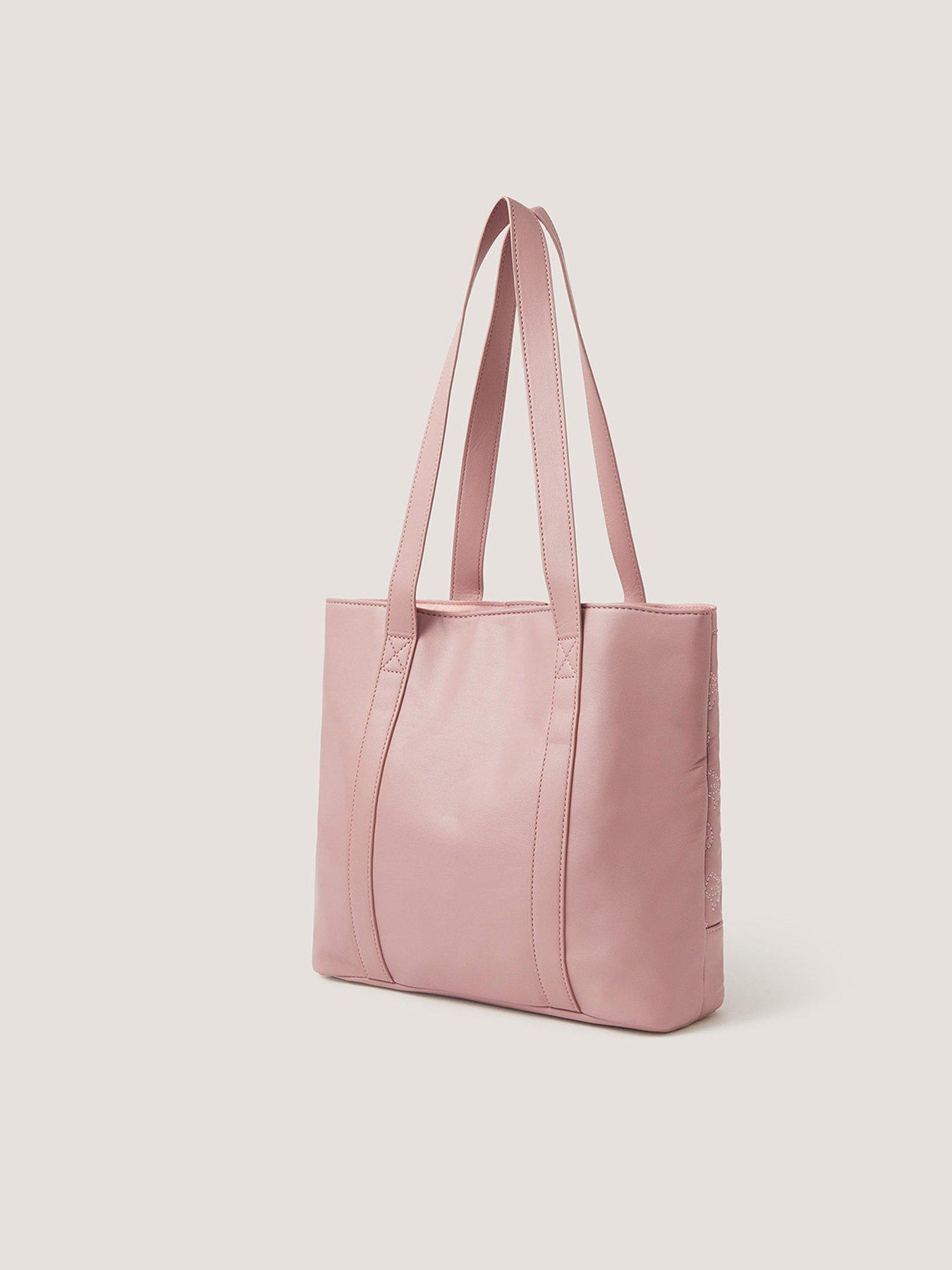 Image 2 of 4 of Monsoon Girls Bow Charm Tote Bag - Pink