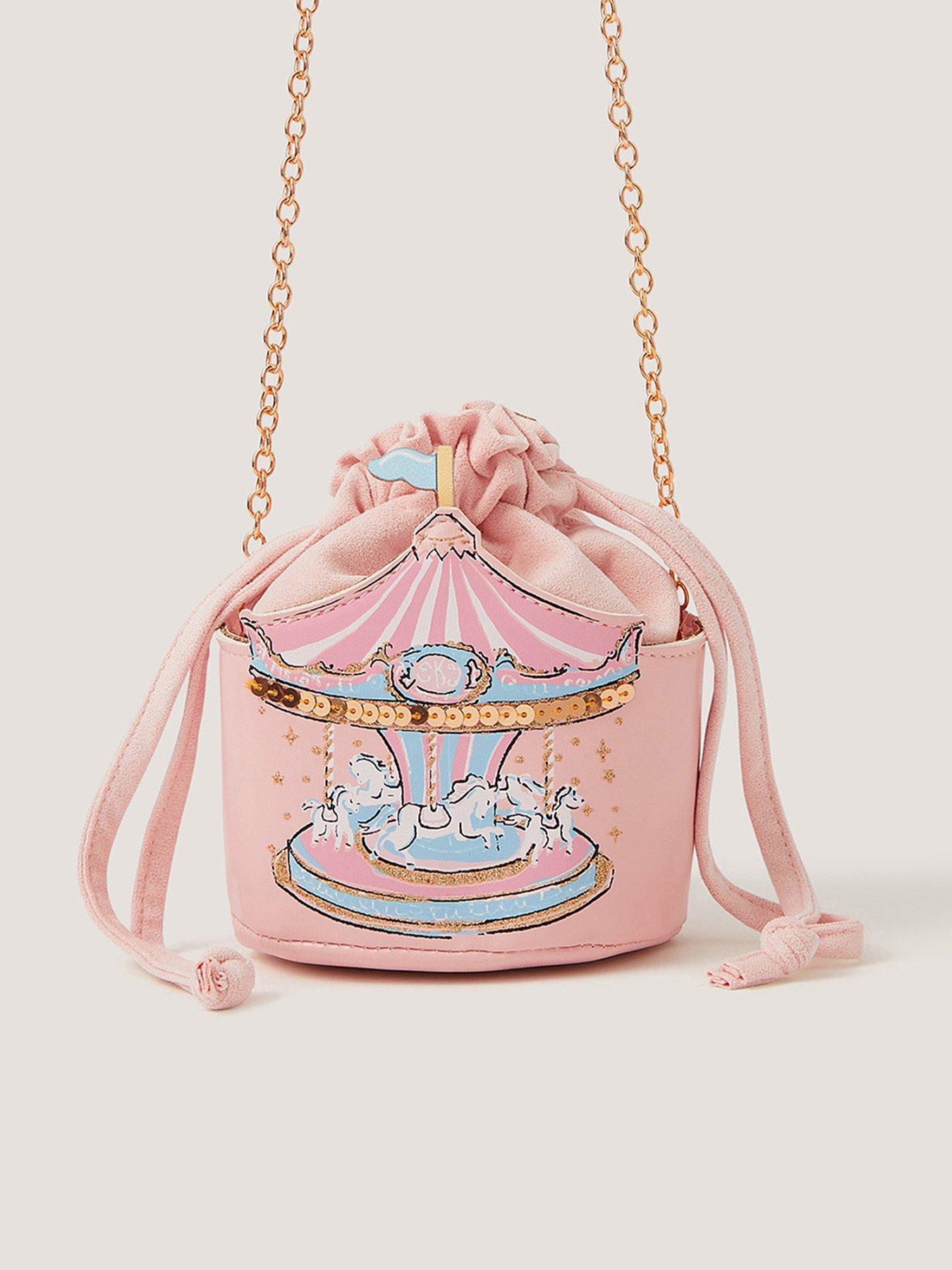 Monsoon Girls Carousel Bag - Pink