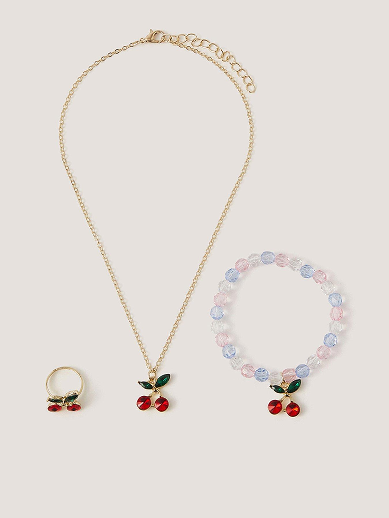 Monsoon Girls Cherry Jewellery Box Set - Multi