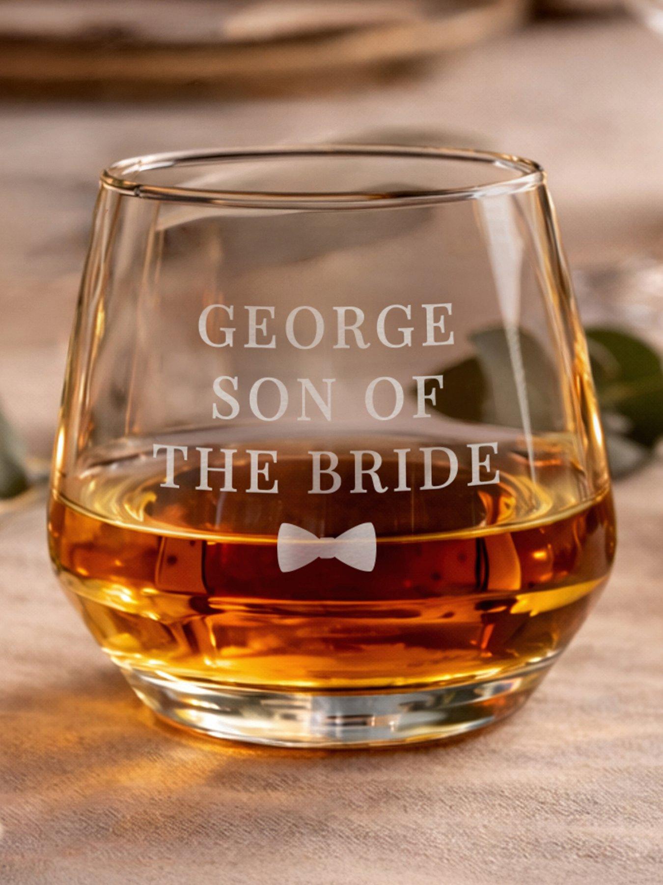 The Personalised Memento Company Personalised Wedding Whisky Glass