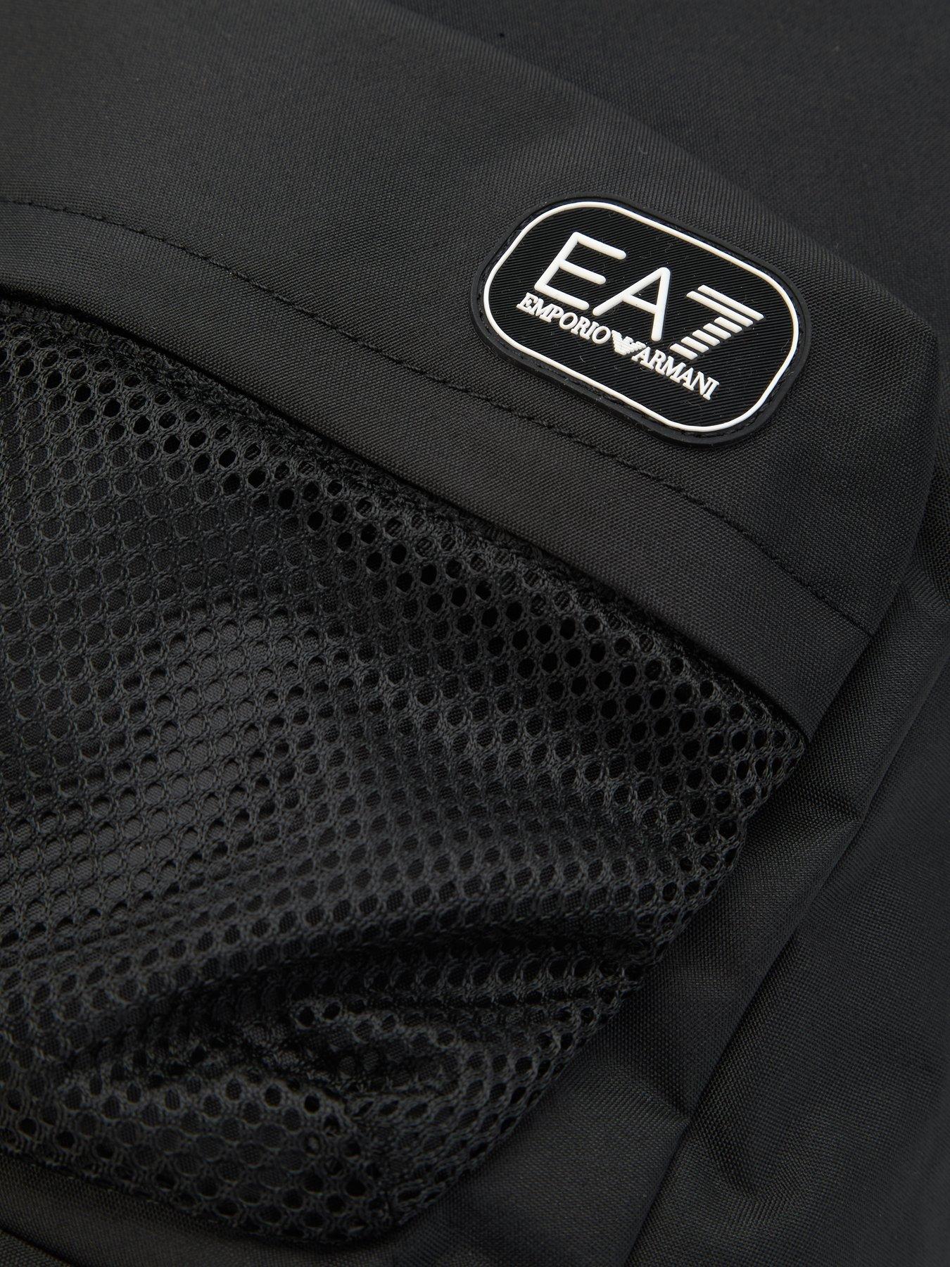 Image 3 of 4 of EA7 Emporio Armani Mens Coated Streamlined Spacious Backpack - Black