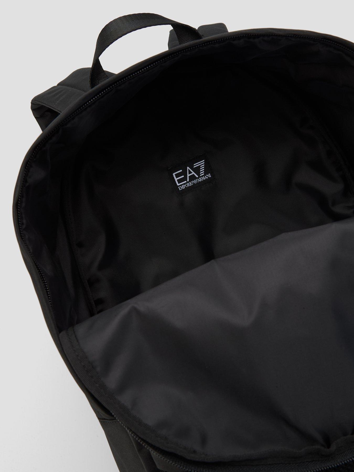 Image 4 of 4 of EA7 Emporio Armani Mens Coated Streamlined Spacious Backpack - Black