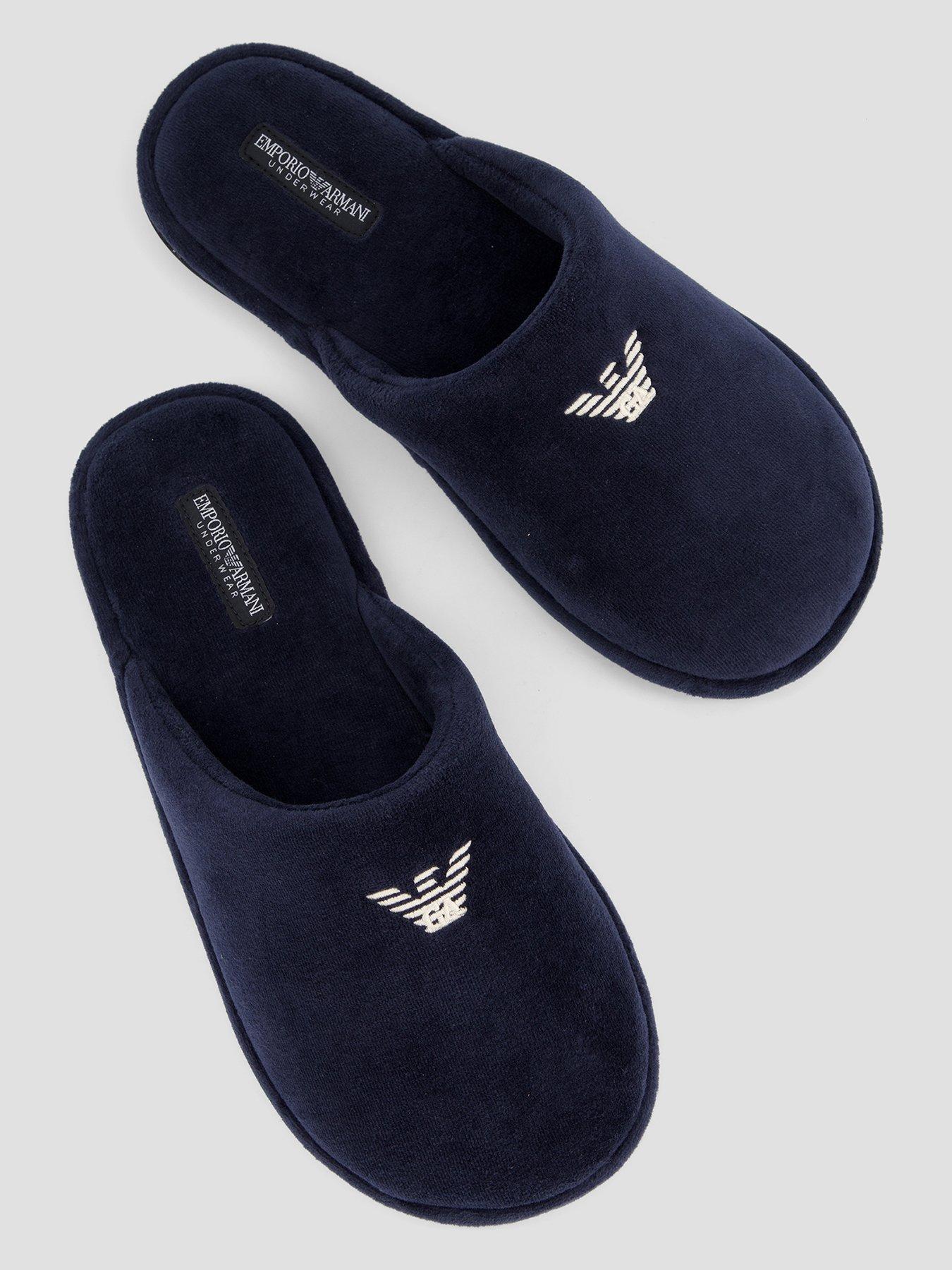 Image 3 of 7 of Emporio Armani Bodywear Emporio Armani Bodywear Chenille Eagle Slippers