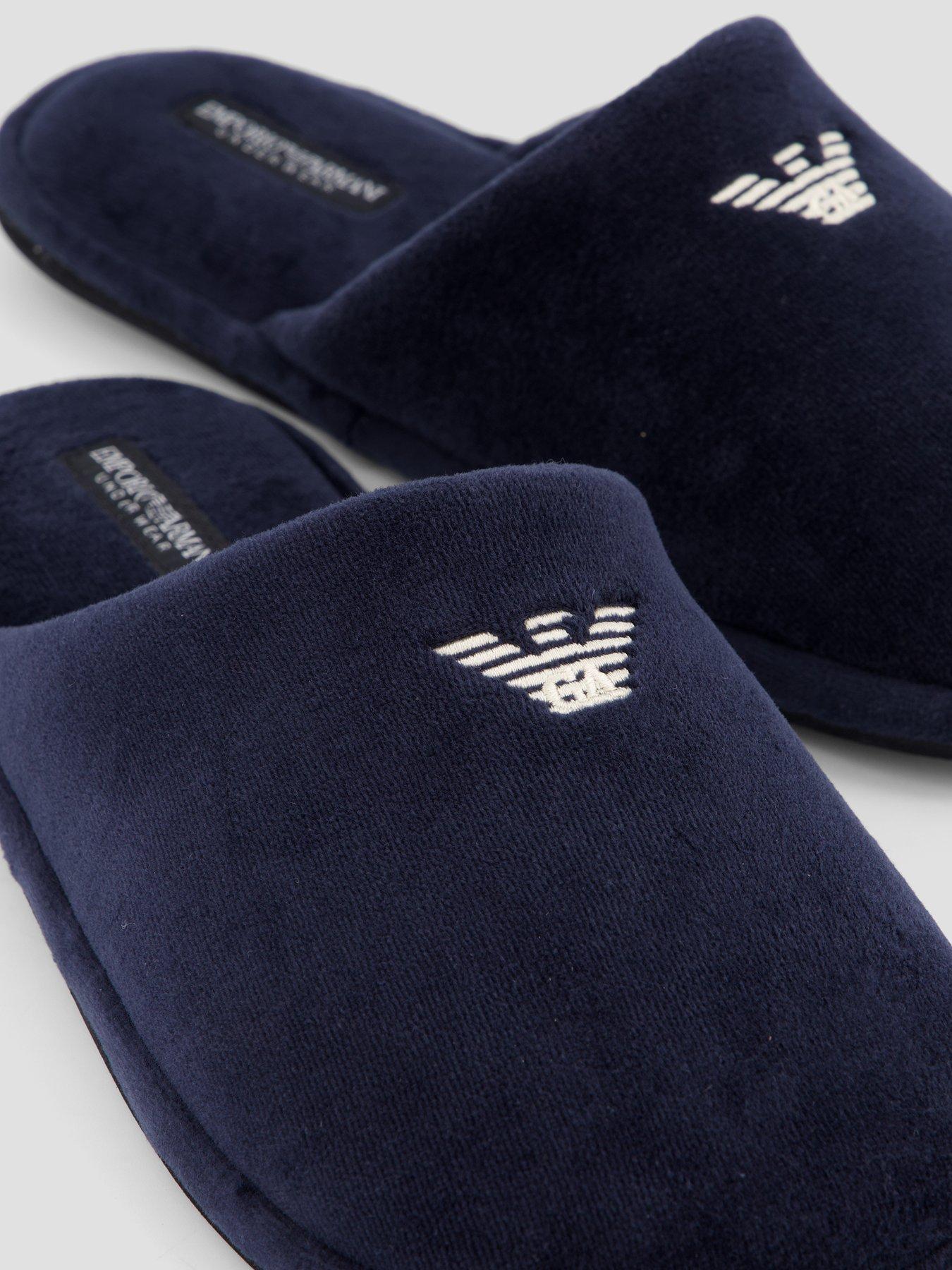 Image 5 of 7 of Emporio Armani Bodywear Emporio Armani Bodywear Chenille Eagle Slippers