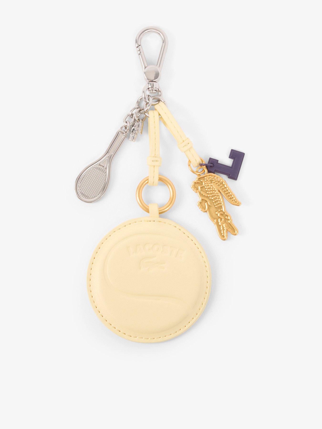 Lacoste Tennis Racket Mirror L Charms Key Ring - Cream
