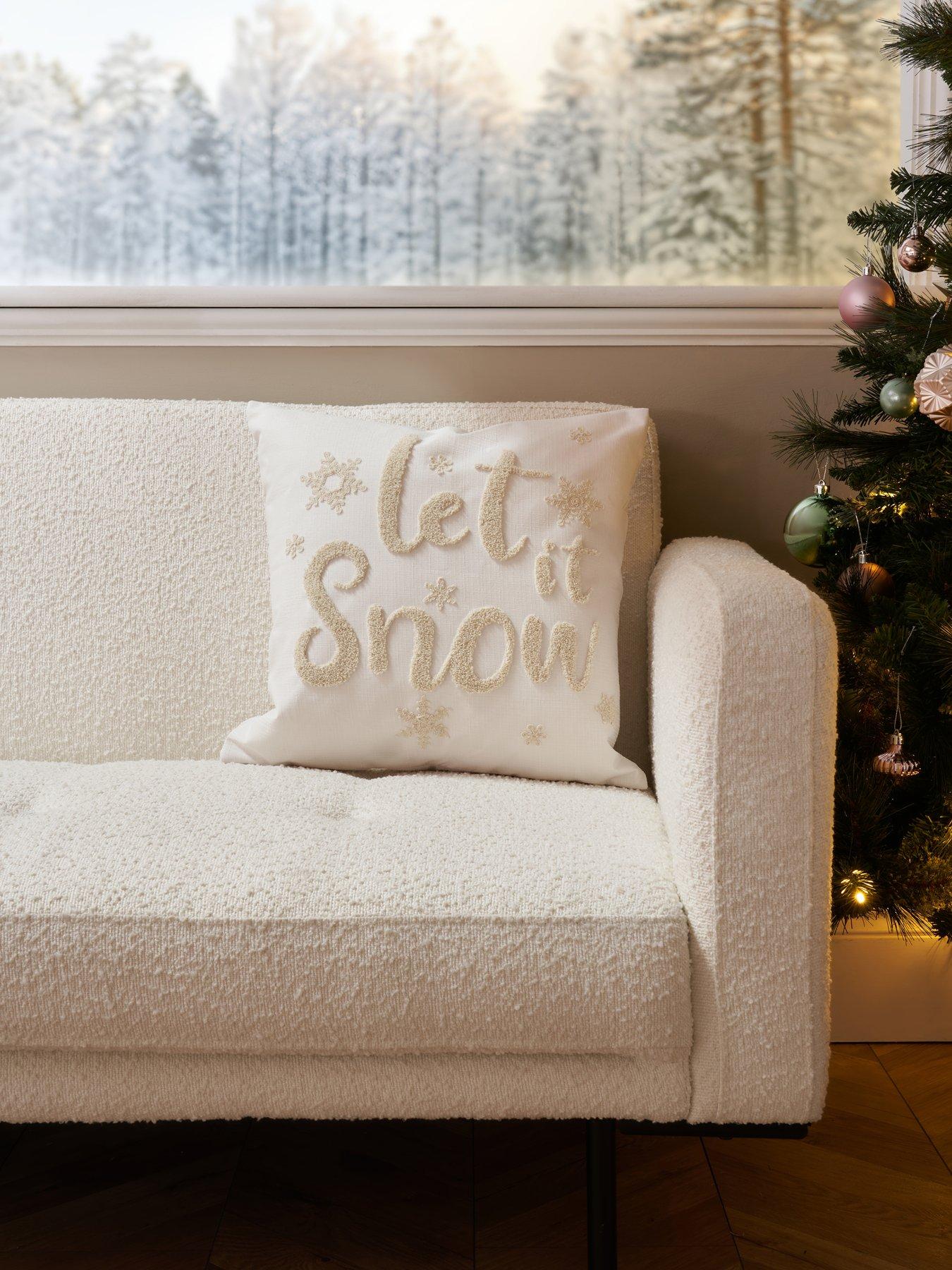 The Very Collection Christmas Let It Snow Cushion