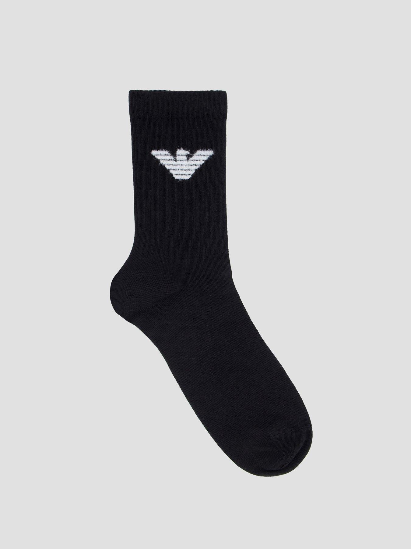 Image 4 of 4 of Emporio Armani Bodywear 3 Pack Crew Socks - Black