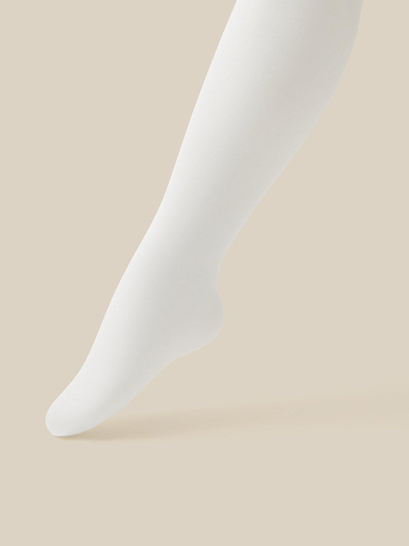 Image 1 of 3 of Monsoon Girls 2 Pack Super Sheer Stretch Tights - White