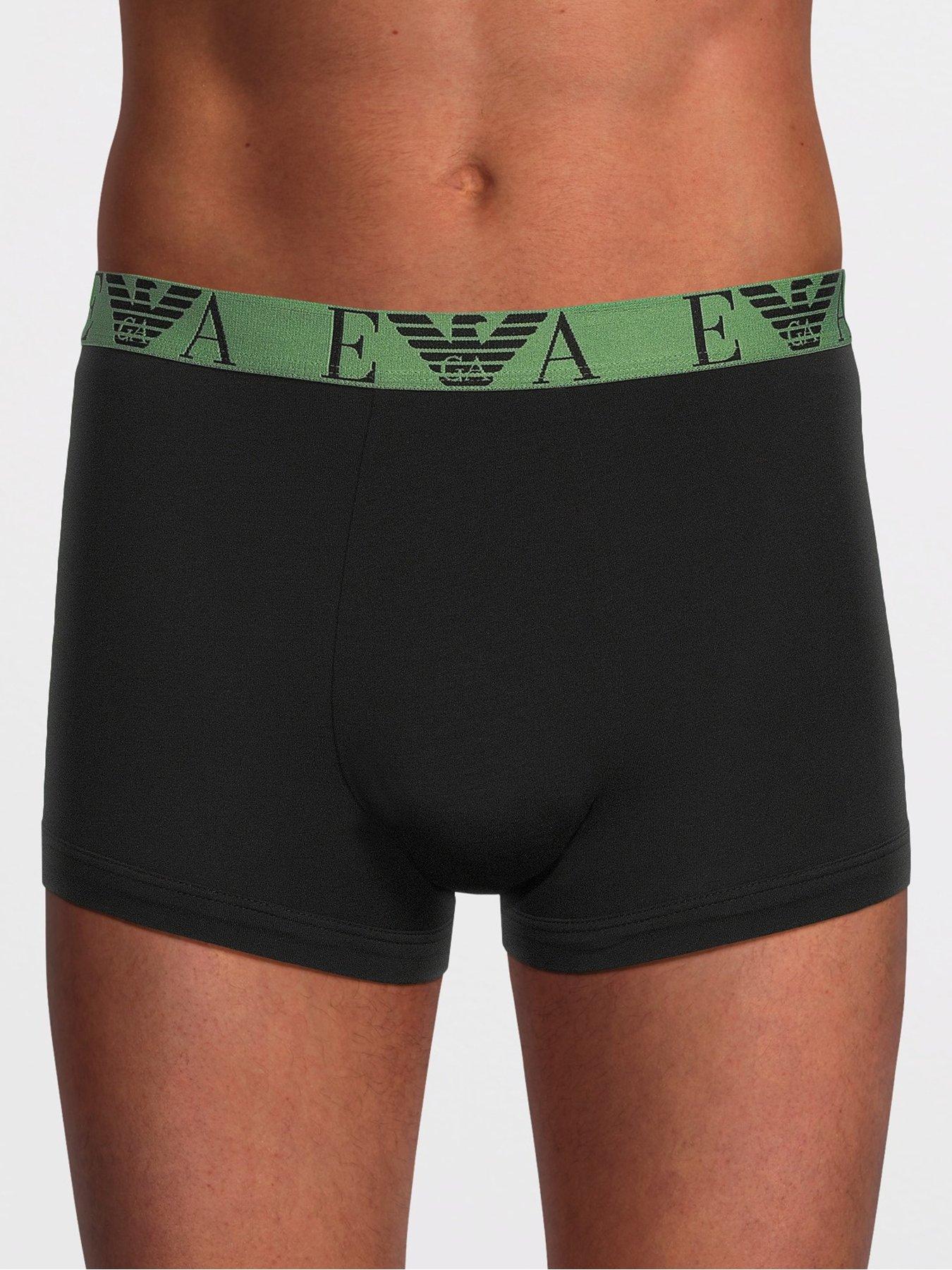 Image 2 of 3 of Emporio Armani Bodywear Emporio Armani Bodywear Bold Monogram Waistband 3 Pack Trunks