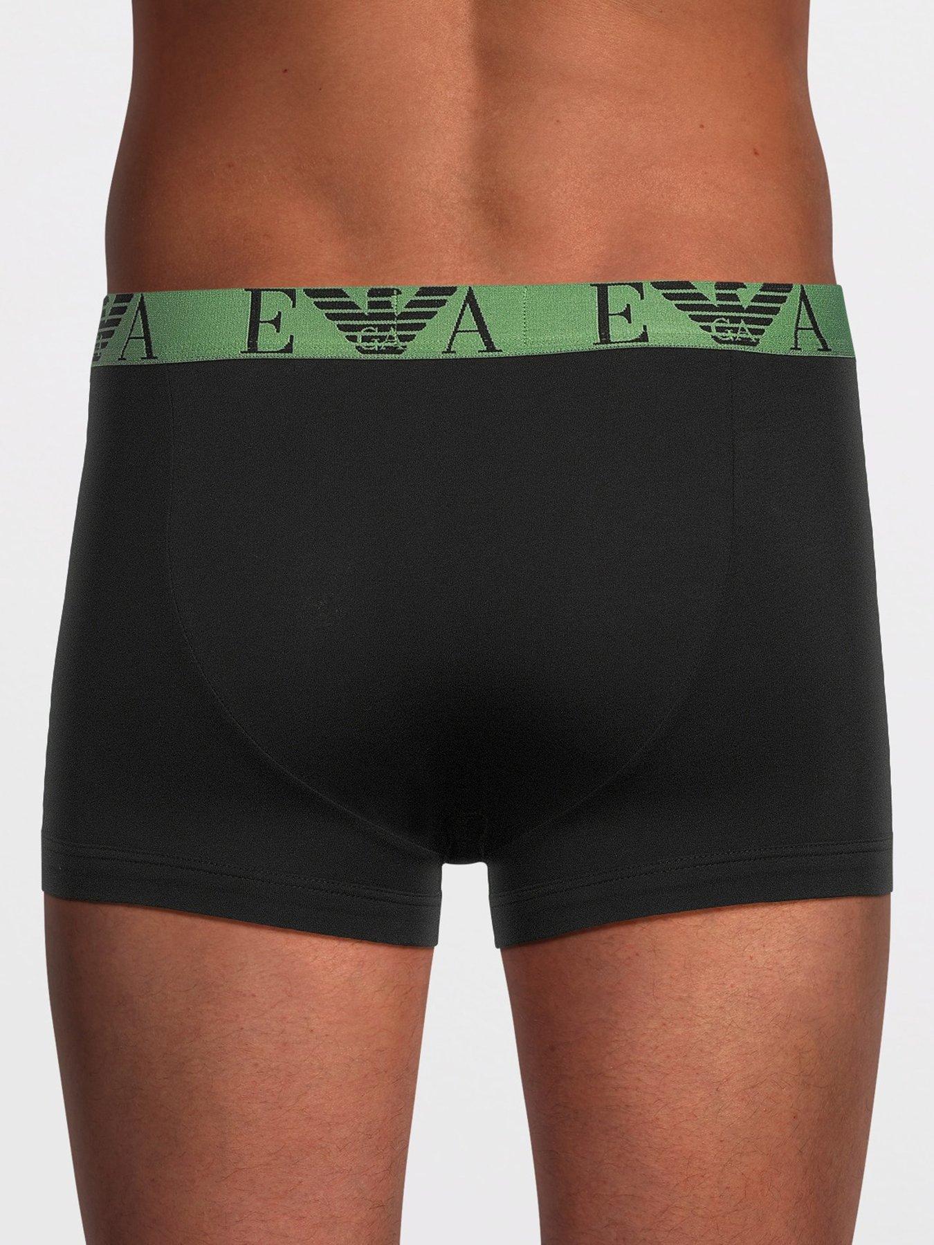 Image 3 of 3 of Emporio Armani Bodywear Emporio Armani Bodywear Bold Monogram Waistband 3 Pack Trunks