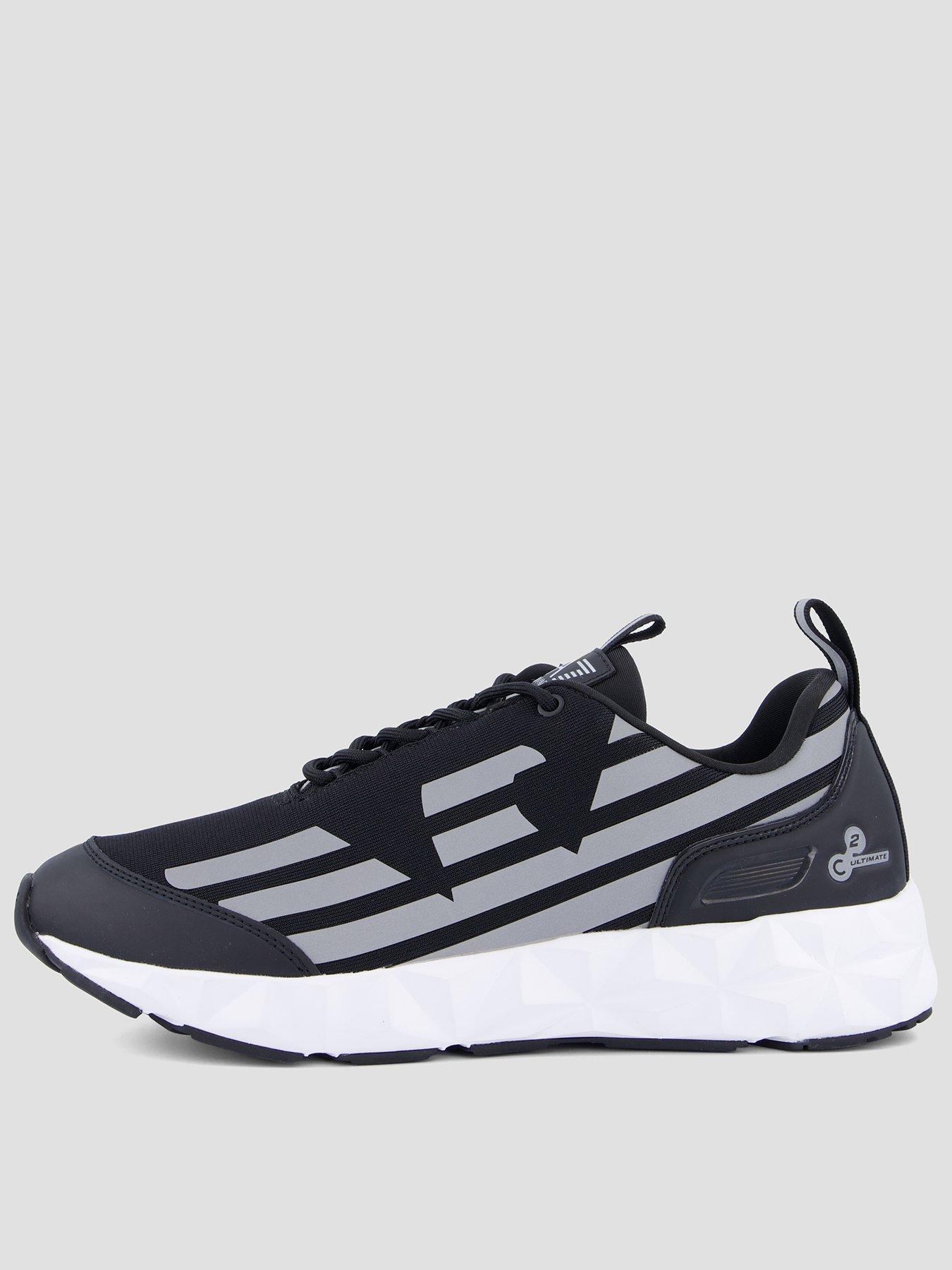 Image 1 of 7 of EA7 Emporio Armani Mens Ultimate C2 Kombat Chunky Sole Lace-Up Trainers - Black