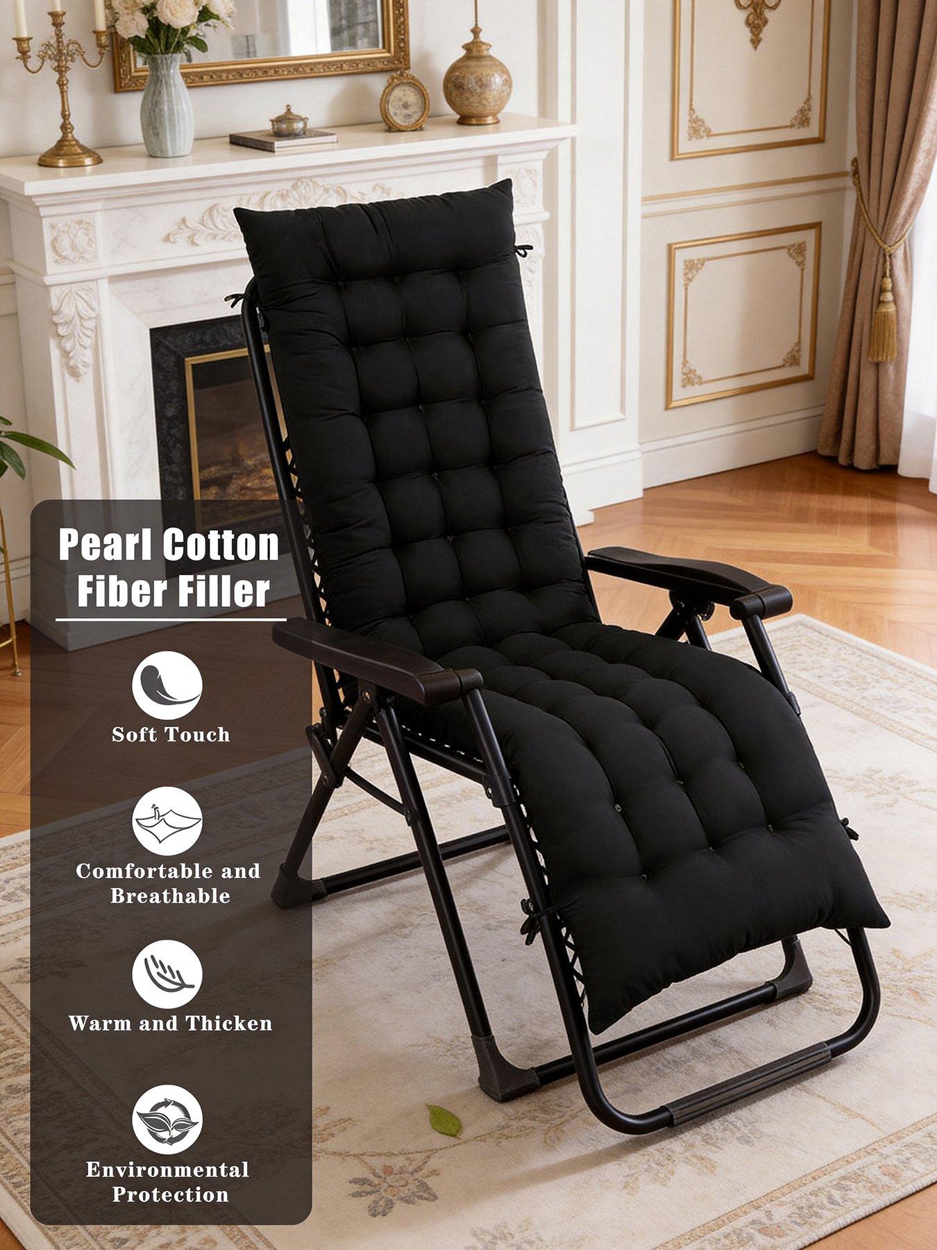 Image 5 of 7 of Living and Home Thick Lounger Cushion - Black