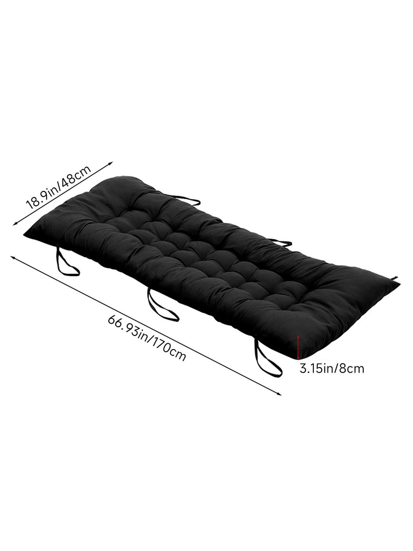 Image 7 of 7 of Living and Home Thick Lounger Cushion - Black
