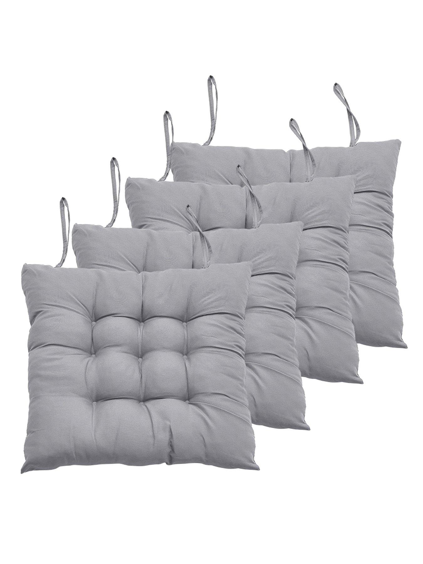 Image 3 of 7 of Living and Home 4 Piece Seat Cushion - Light Grey