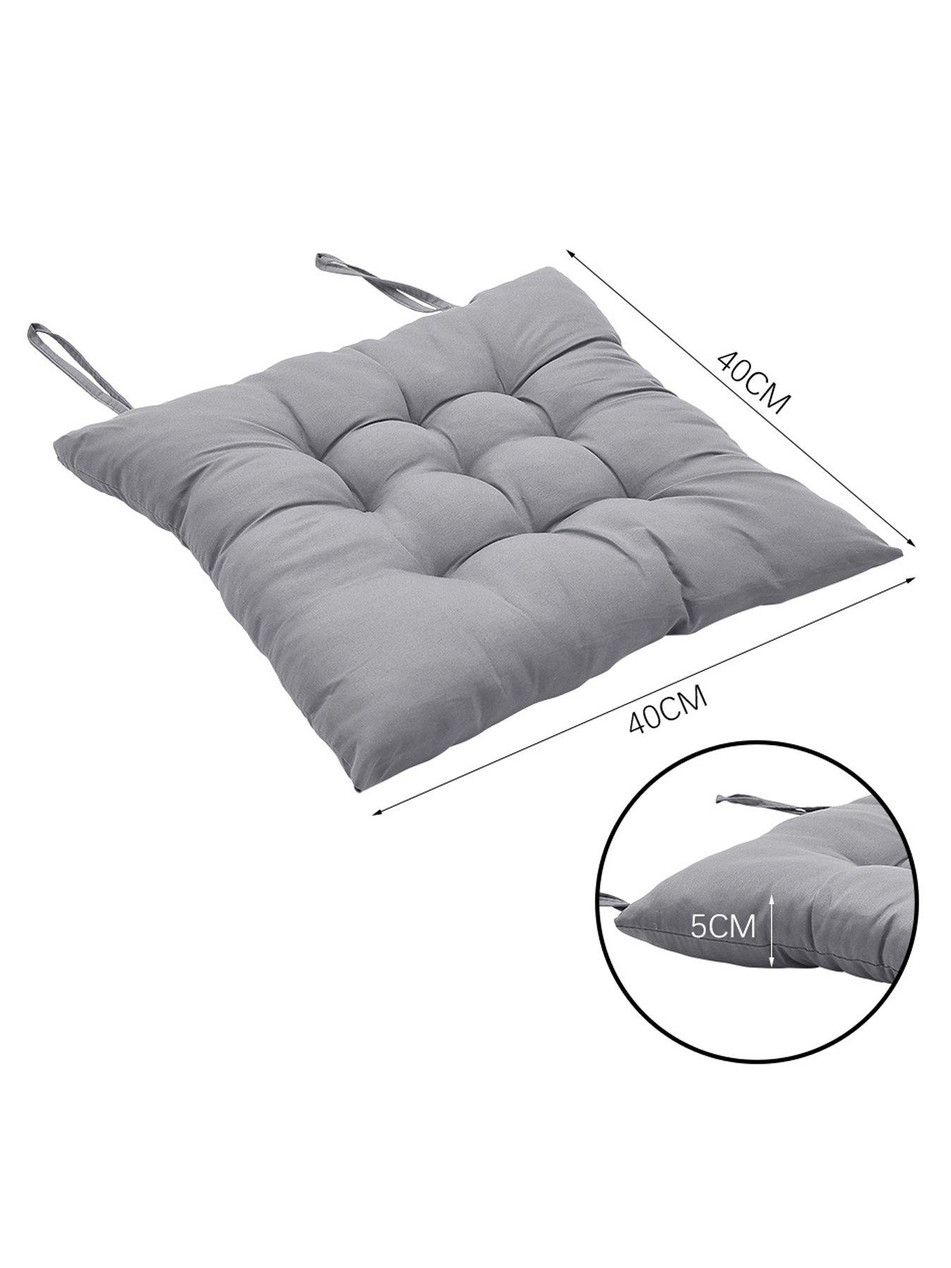 Image 7 of 7 of Living and Home 4 Piece Seat Cushion - Light Grey