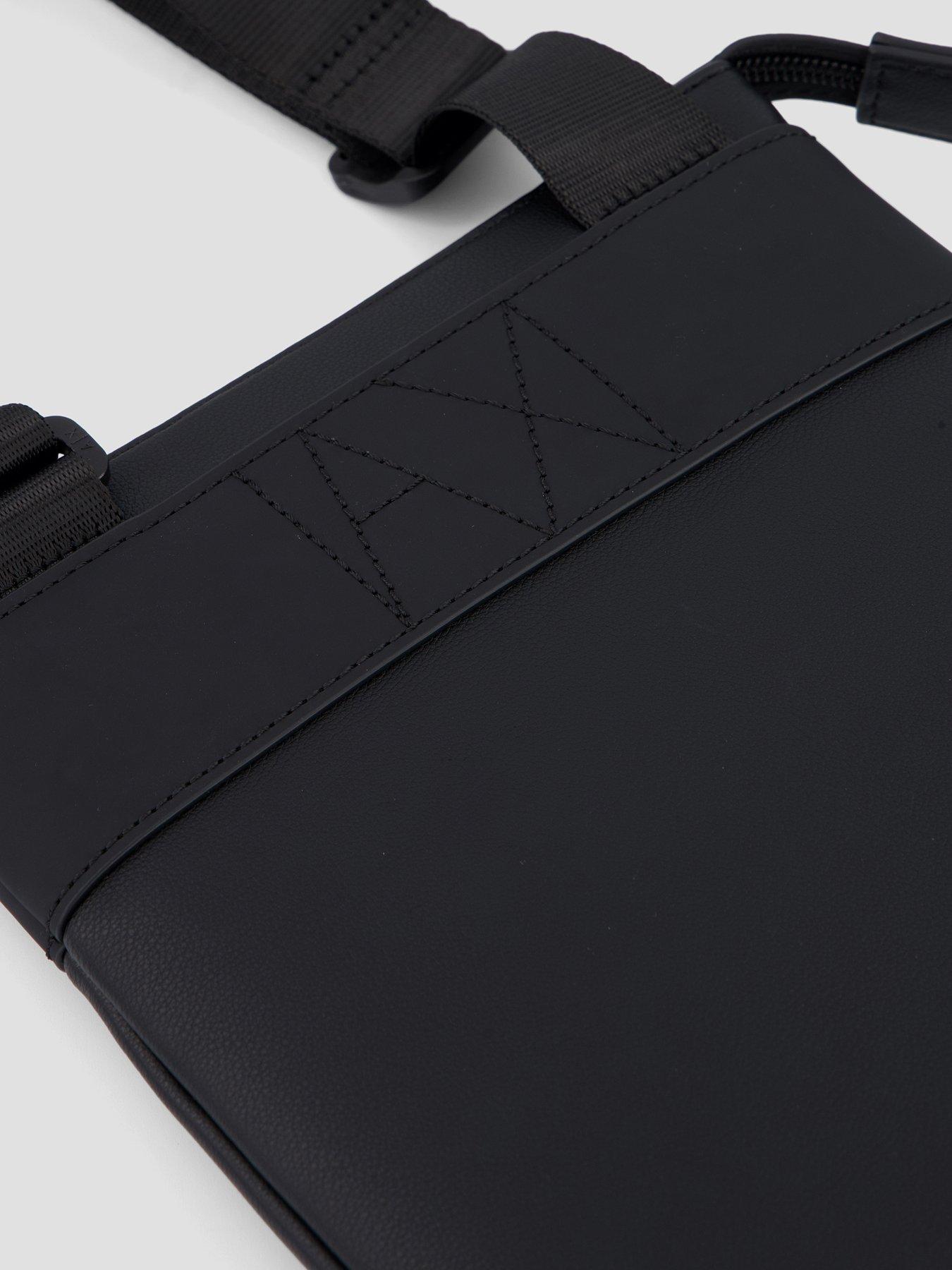 Image 4 of 4 of Armani Exchange Flat Crossbody Messenger Bag - Black