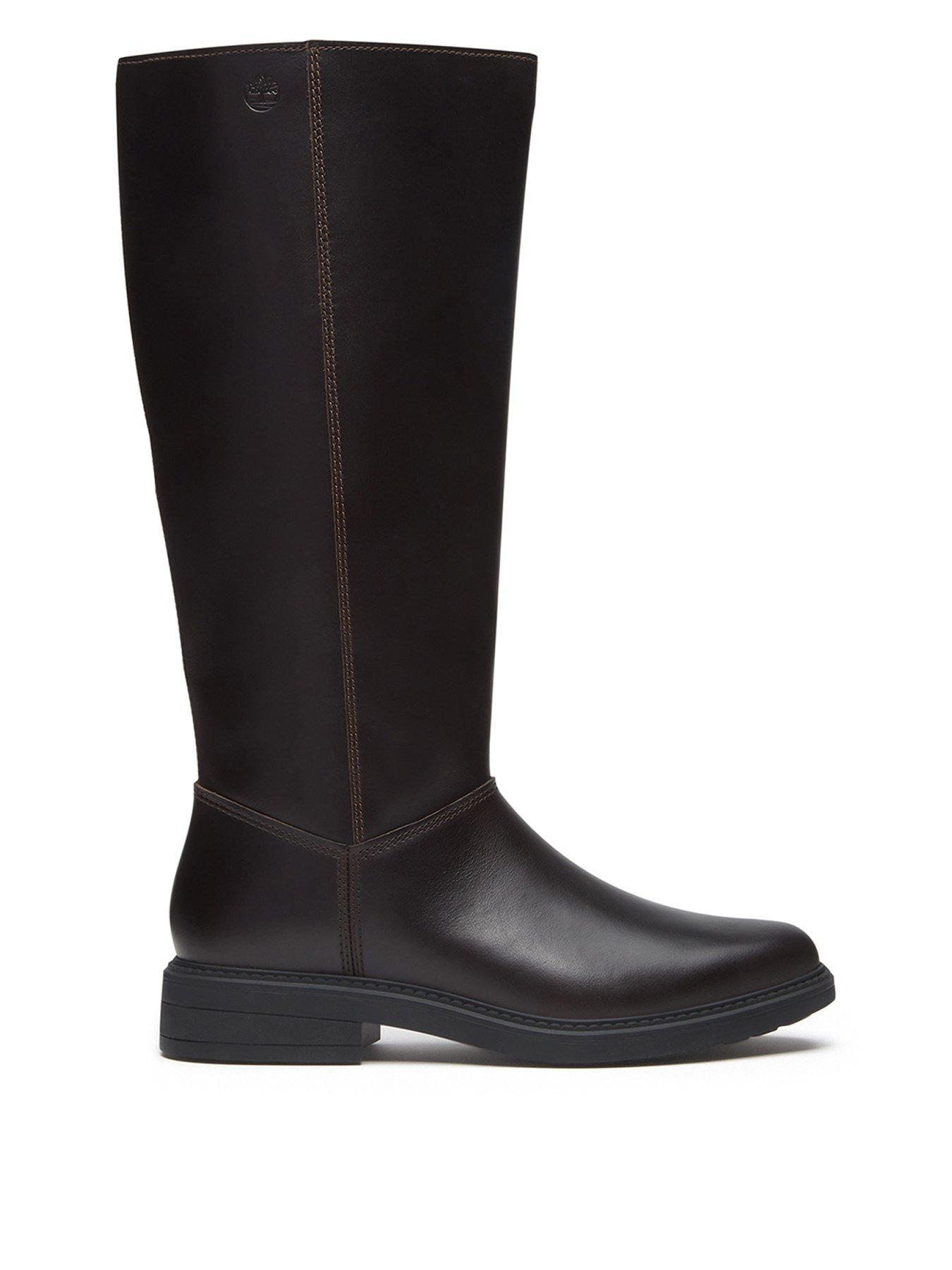 Timberland Stormbucks Tall Zip Up Boot Dark Brown Full Grain