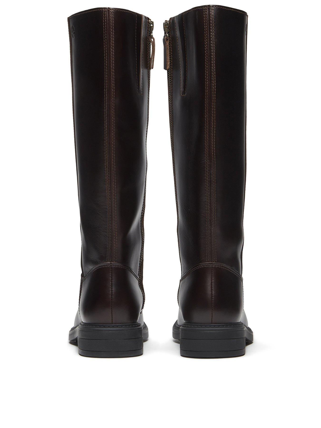 Image 3 of 7 of Timberland Womens Tall Zip Up Full Grain Leather Boots - Brown