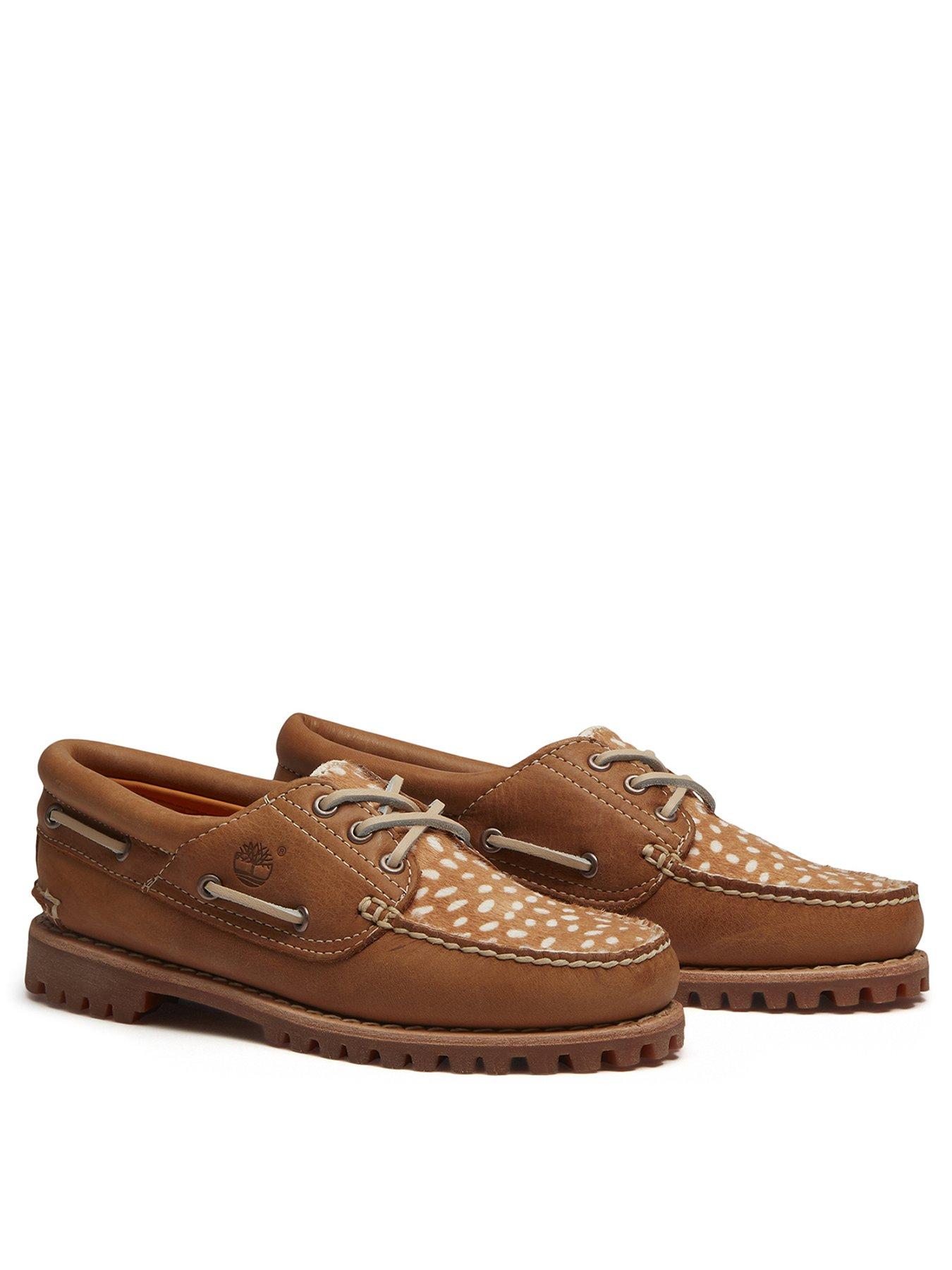 Image 2 of 7 of Timberland Authentic 3-Eye Lug Handsewn Boat Shoe - Brown